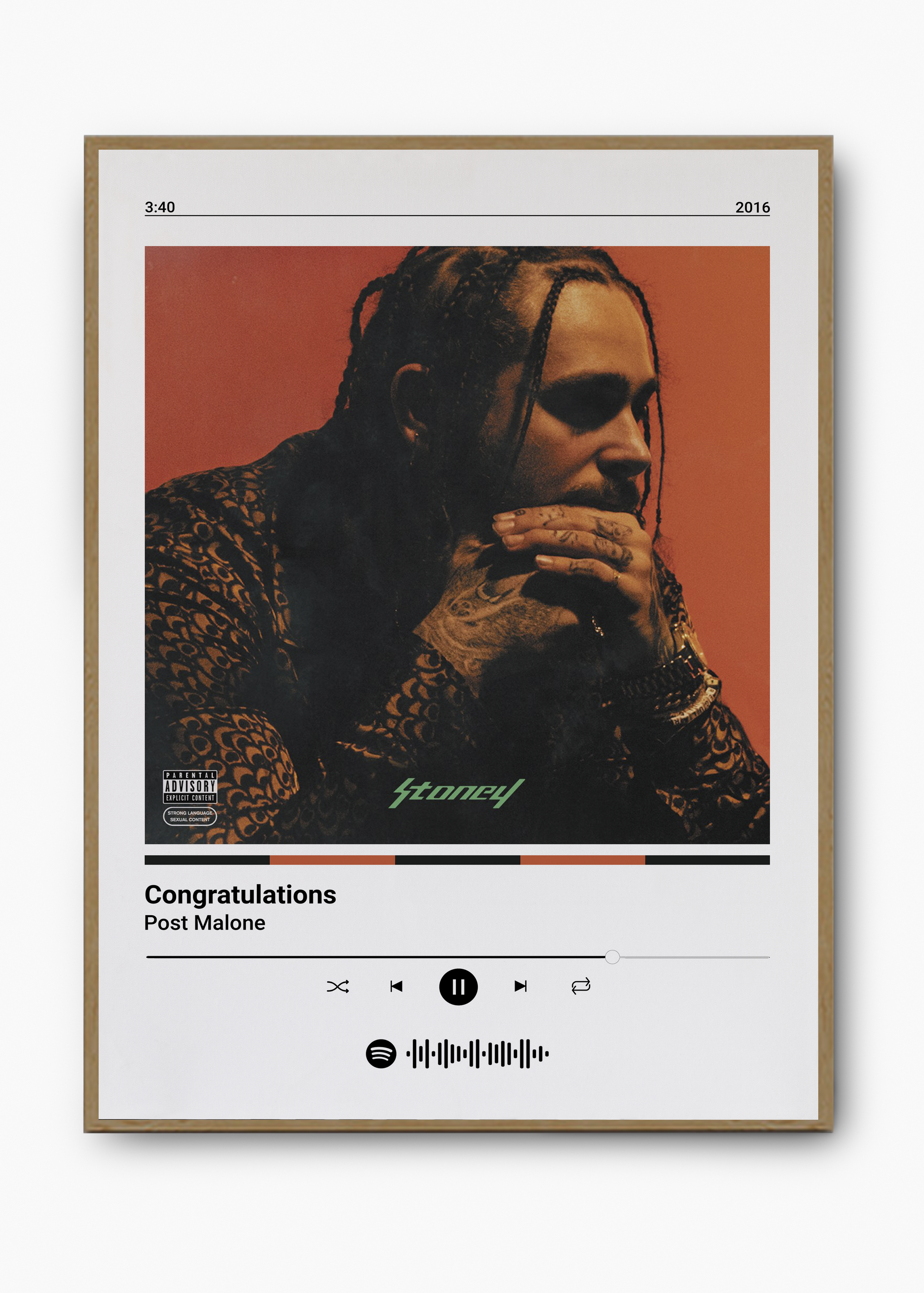 Quadro Post Malone Congratulations - 3