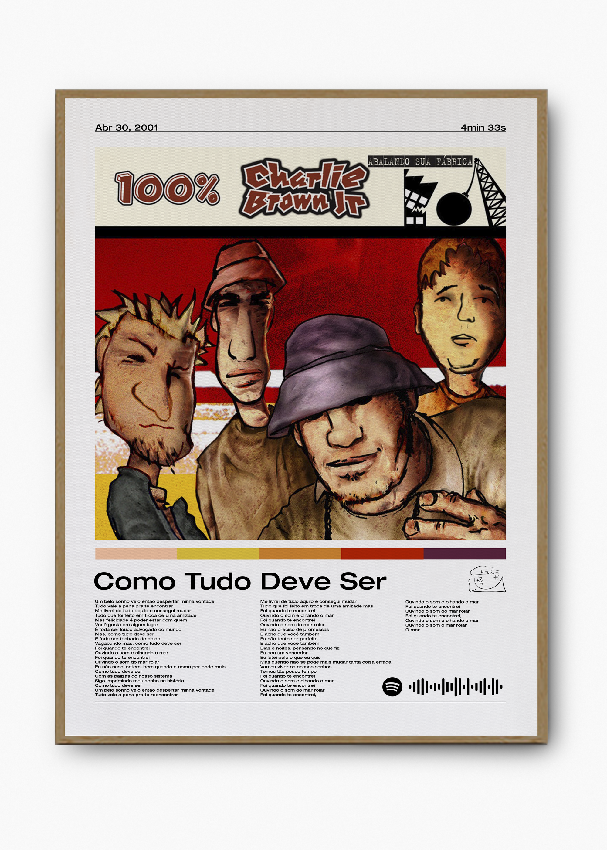 Quadro Charlie Brown Jr. Como Tudo Deve Ser - 3