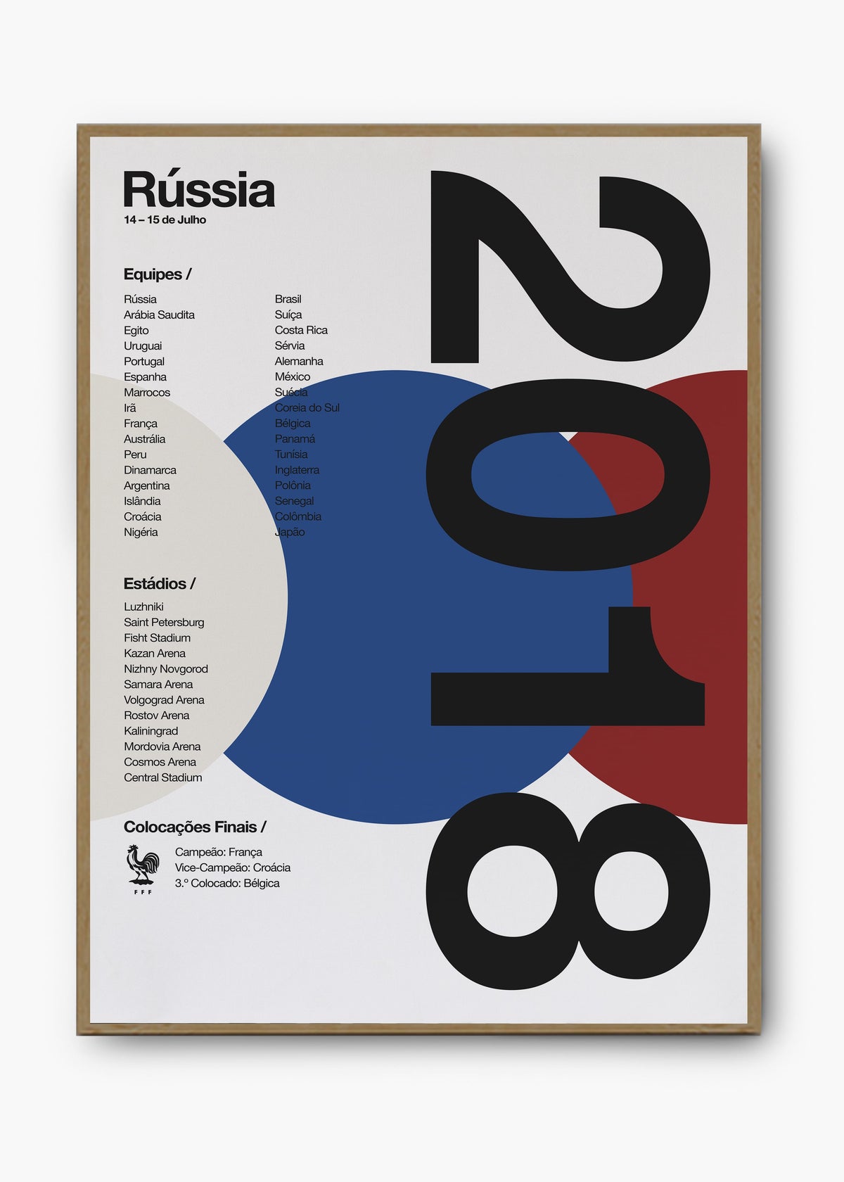 Quadro Copa do Mundo Russia 2018