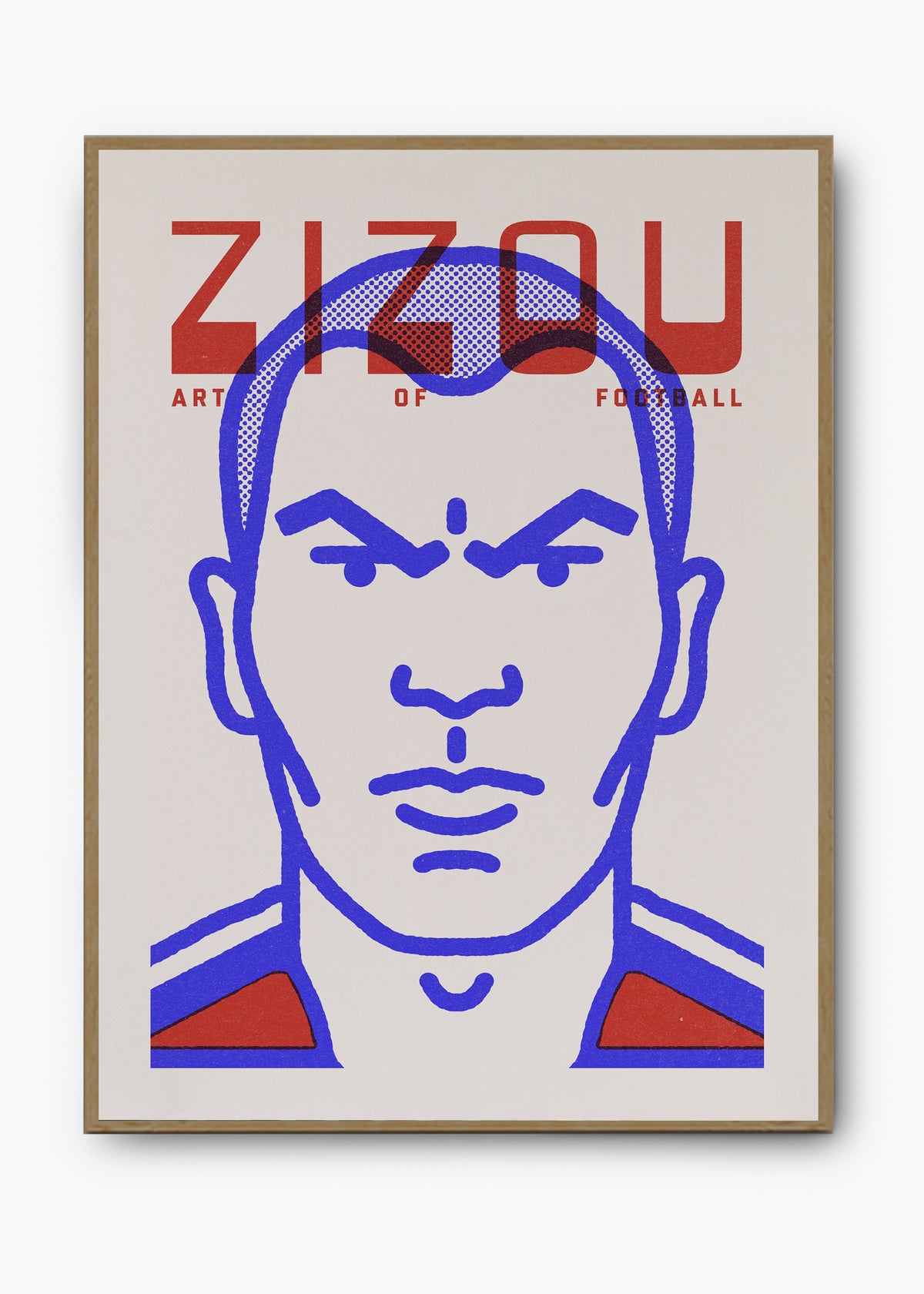 Quadro decorativo Zinedine Zidane — arte de futebol para parede | Cübe Quadros