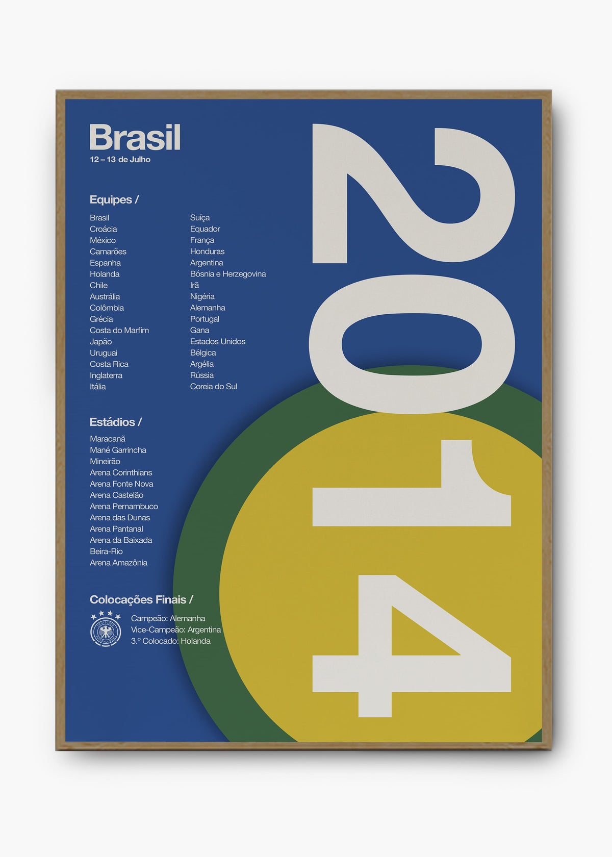Quadro Copa do Mundo Brasil 2014