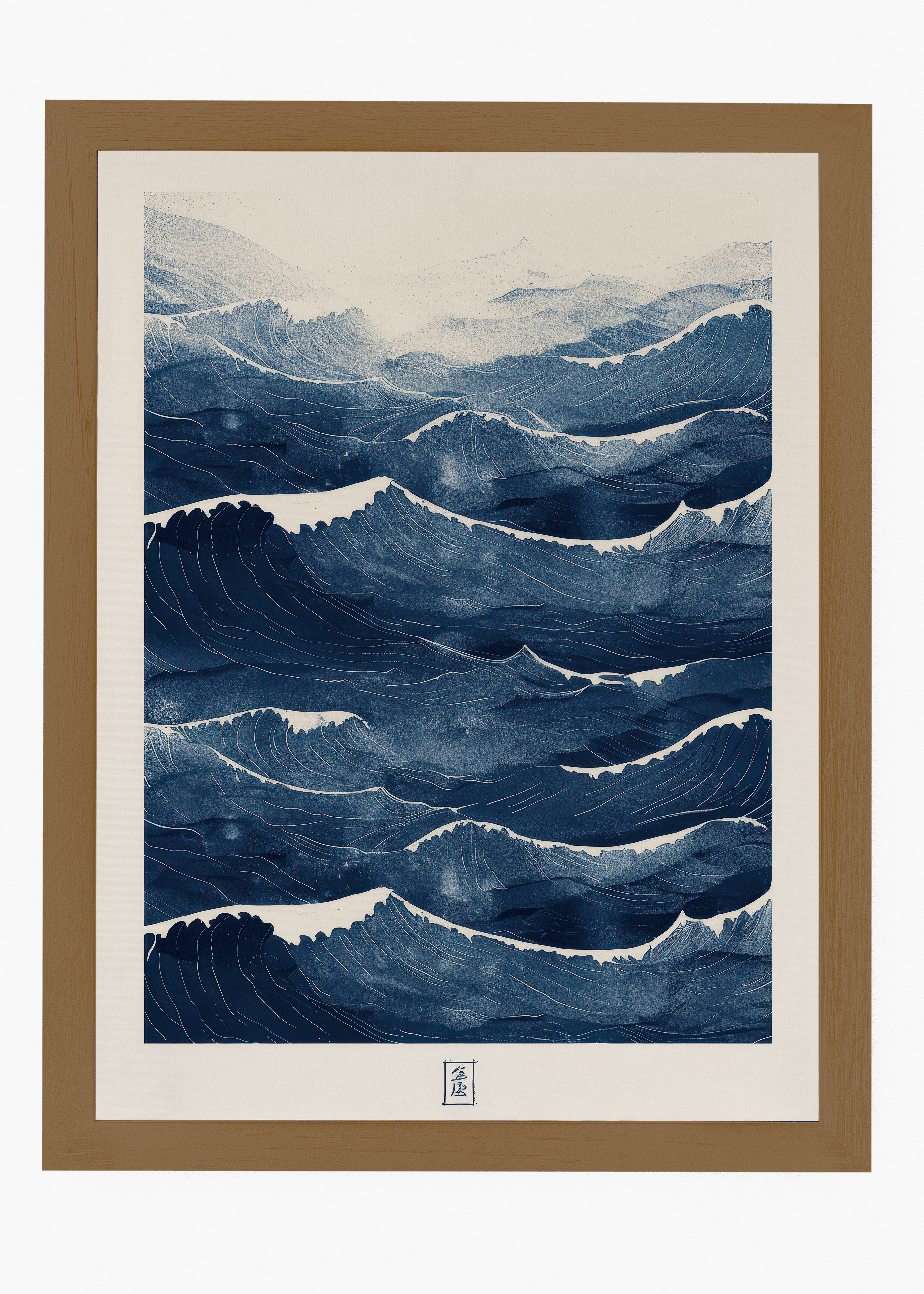 Quadro Japonês The Blue Waves