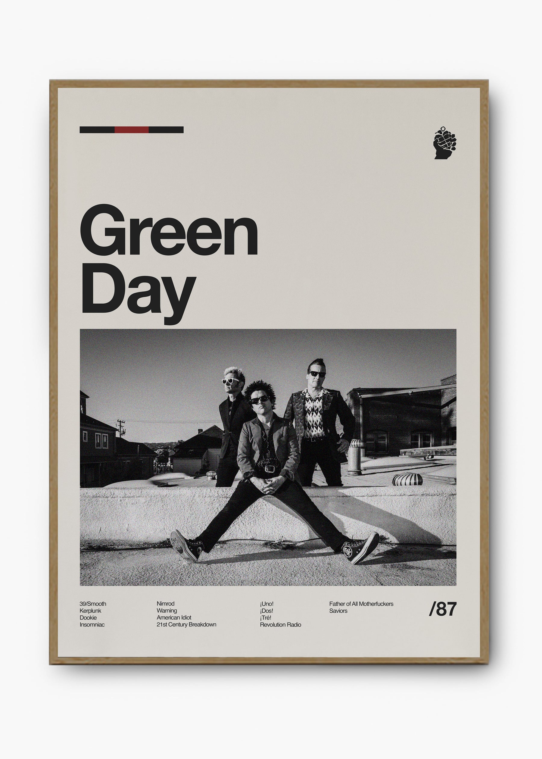 Quadro Green Day Banda