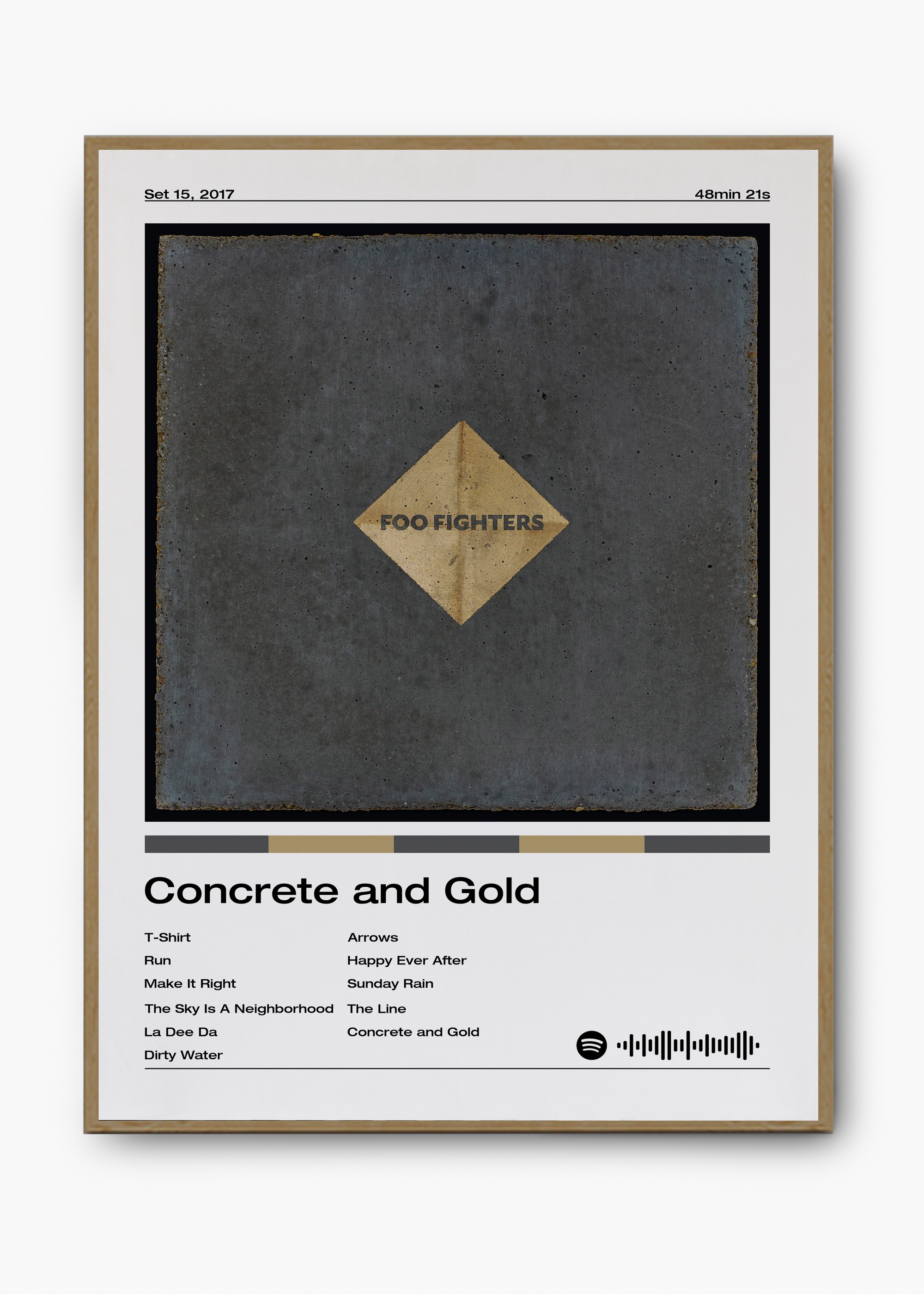 Quadro Foo Fighters Concrete and Gold - 3