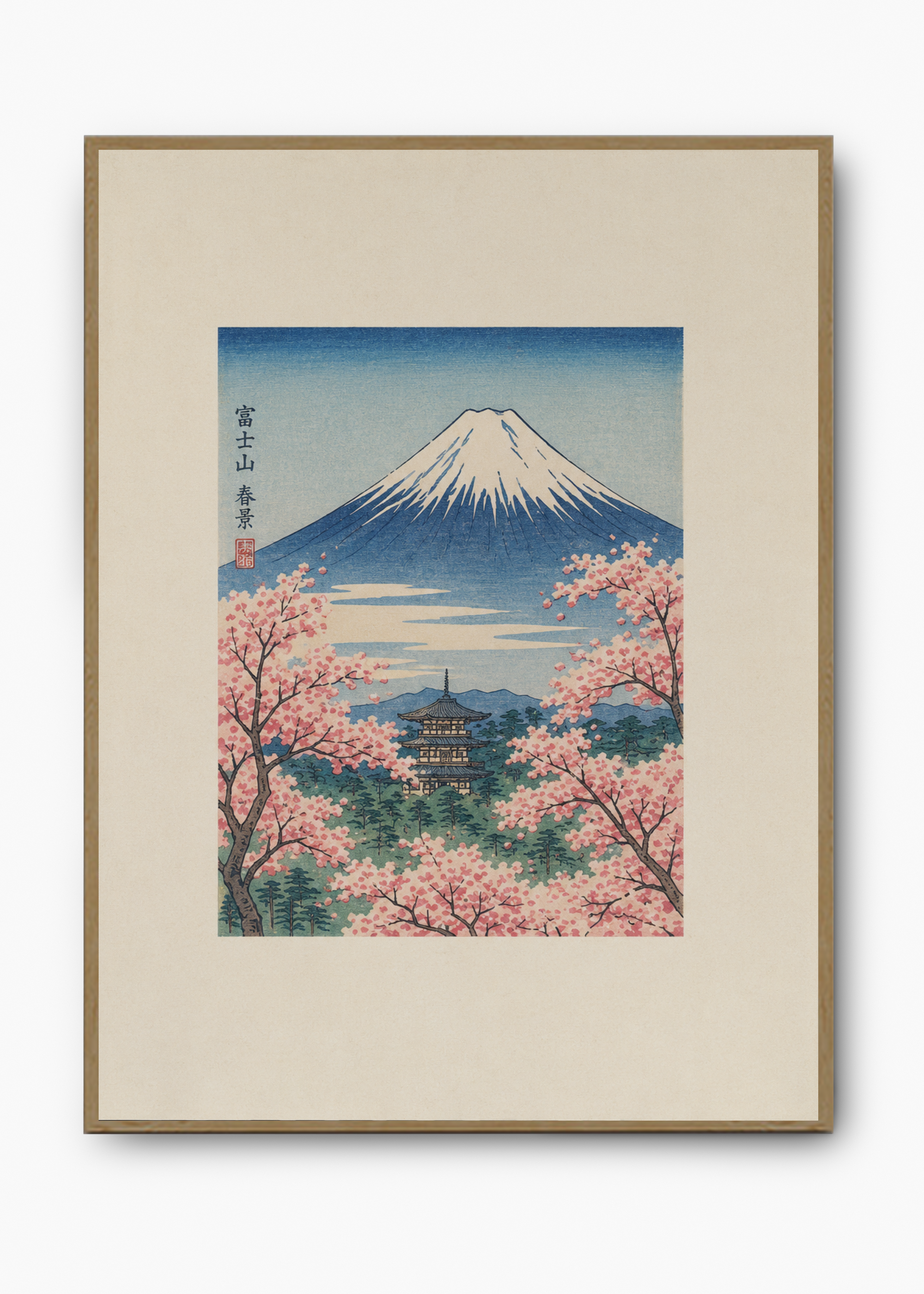 Quadro Japonês Haru Fuji - 3