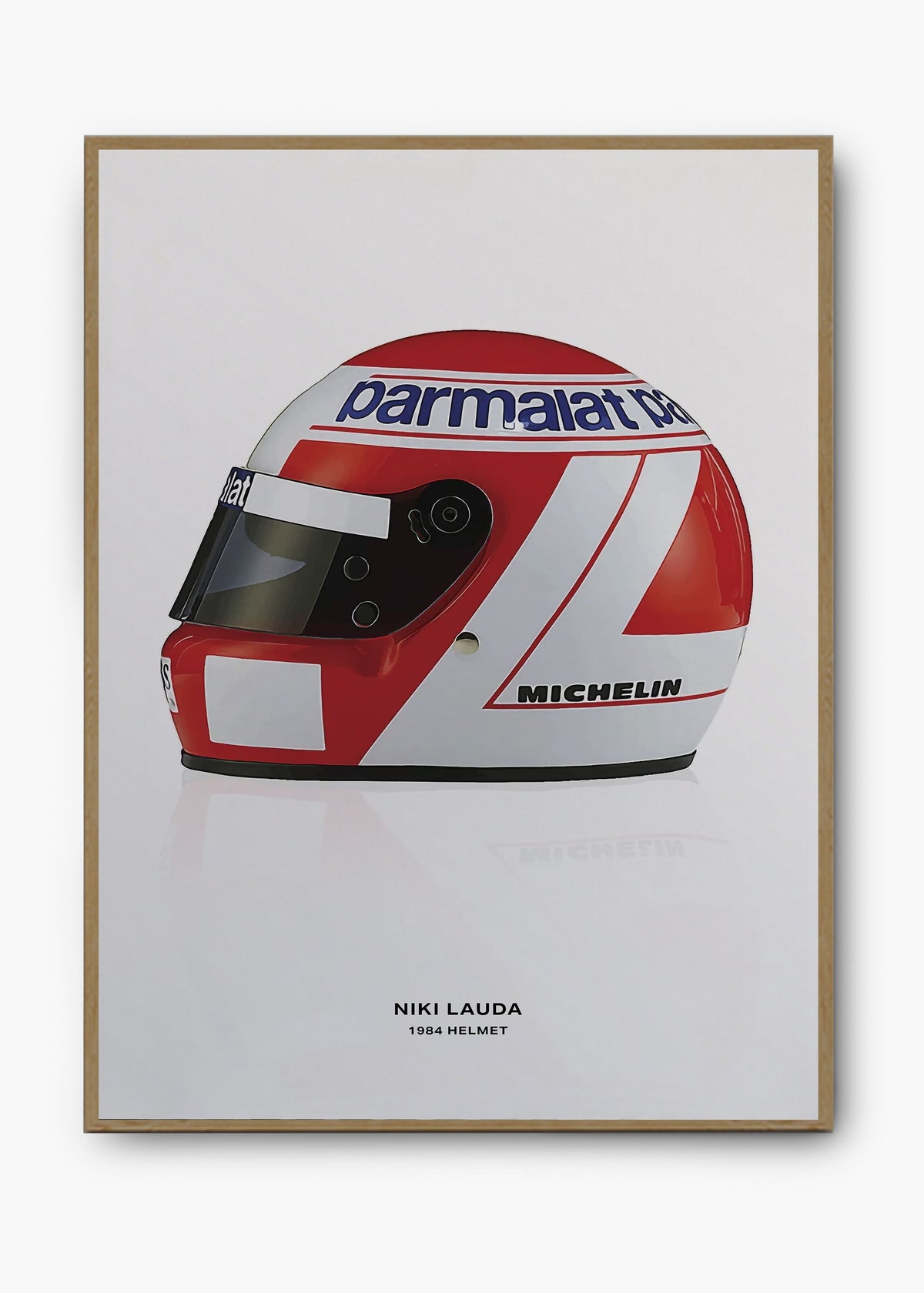 Quadro decorativo Niki Lauda 1984 — arte de automobilismo para parede | Cübe Quadros
