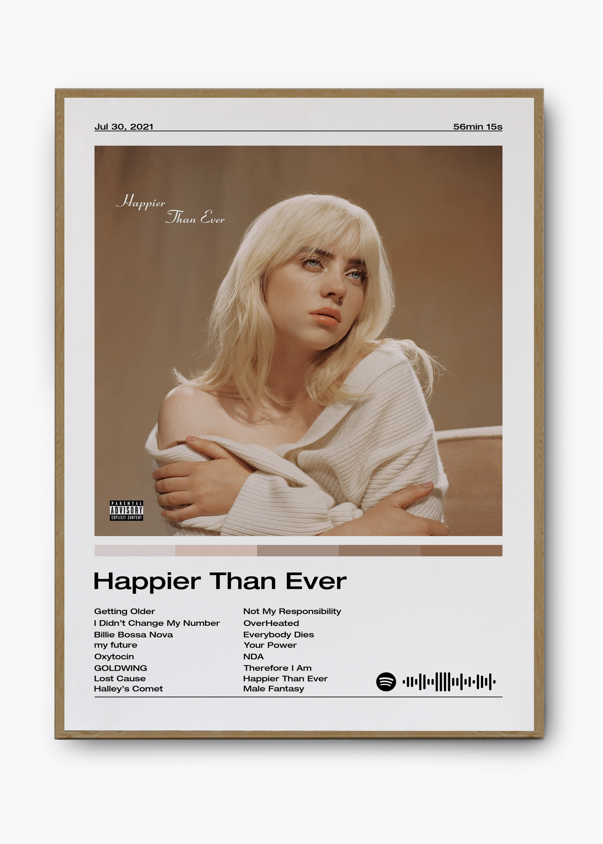 Quadro Billie Eilish Happier Than Ever - 3