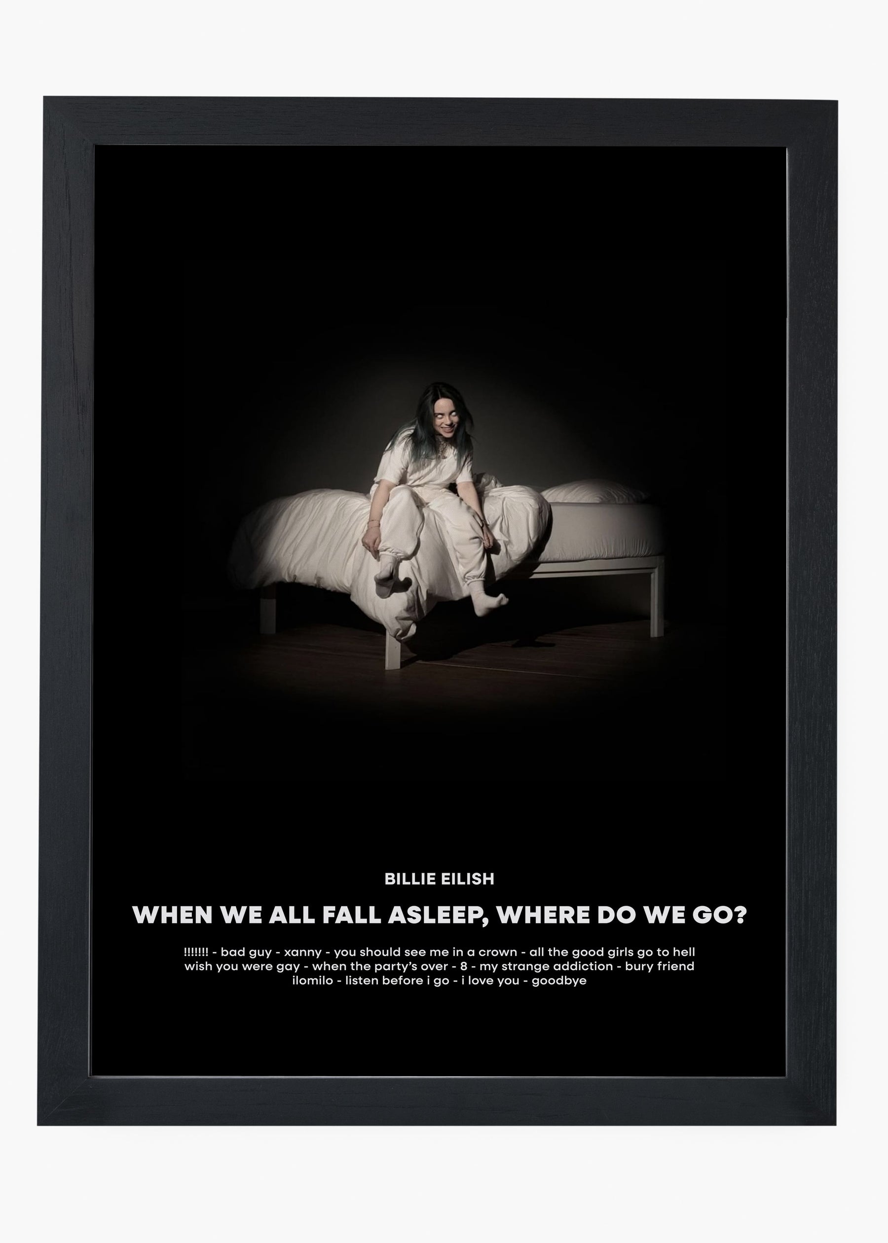 Quadro Billie Eilish When We All Fall Asleep Capa