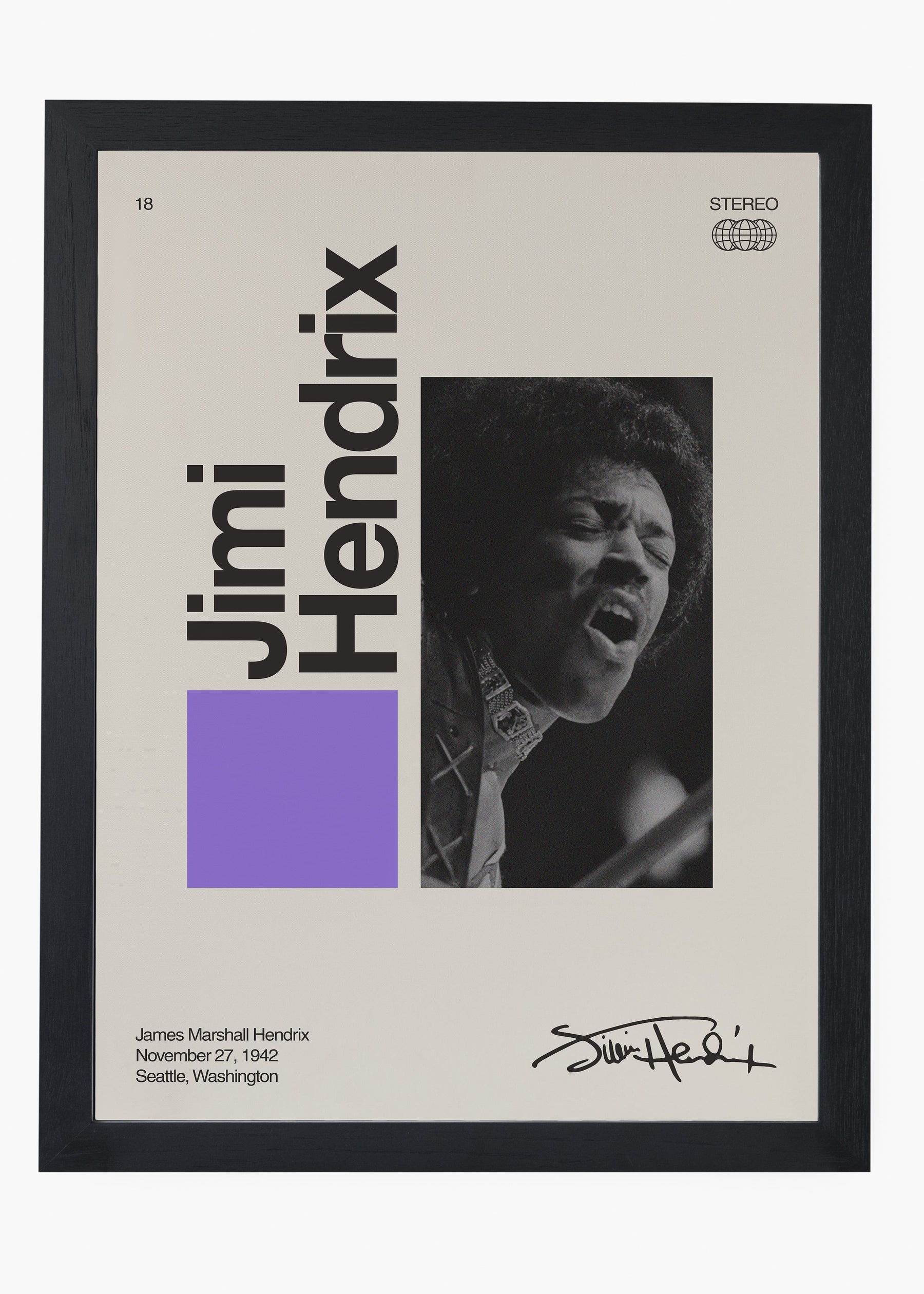 Quadro Signature Jimi Hendrix