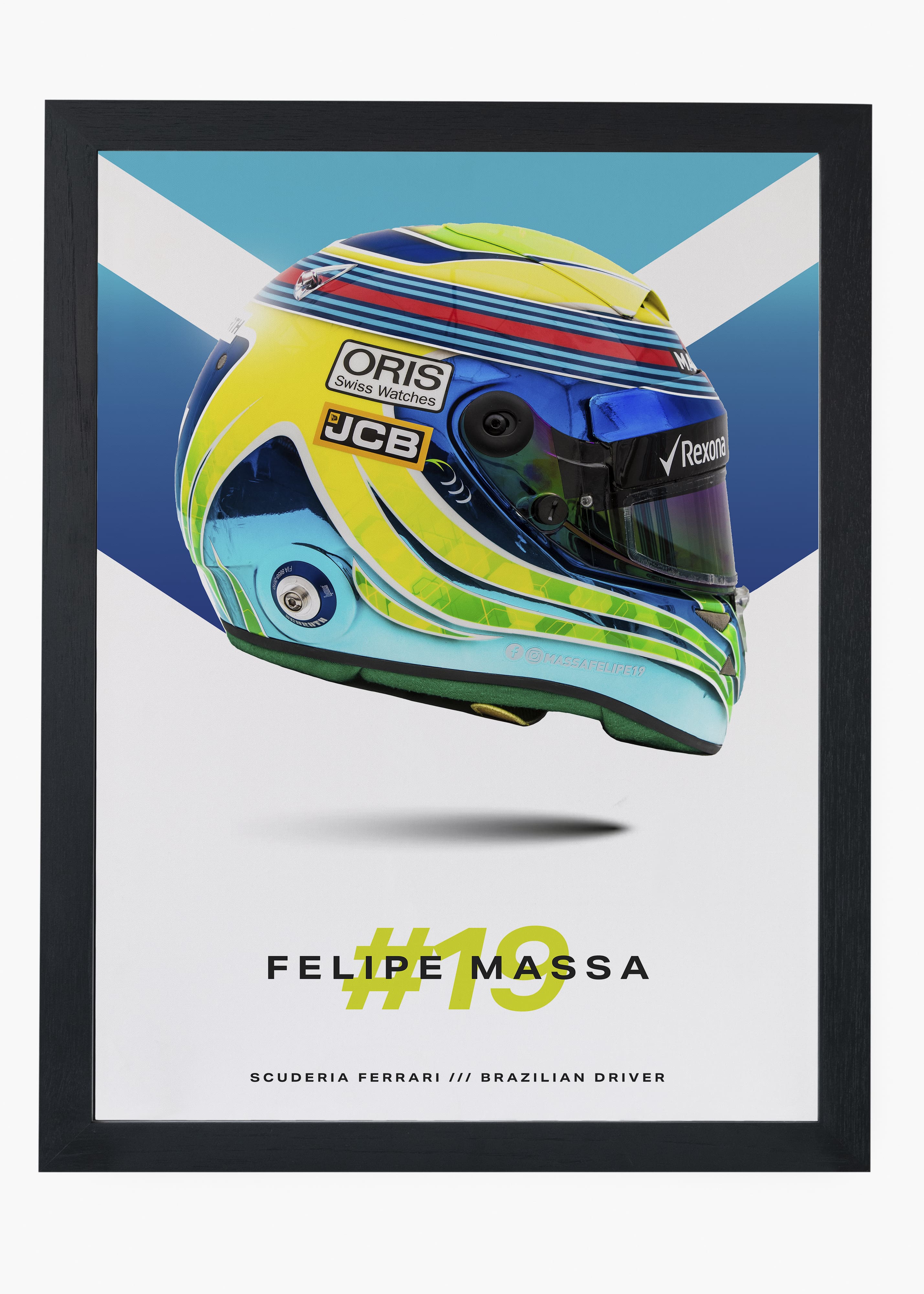 Quadro decorativo Felipe Massa #19 — arte de automobilismo para parede | Cübe Quadros