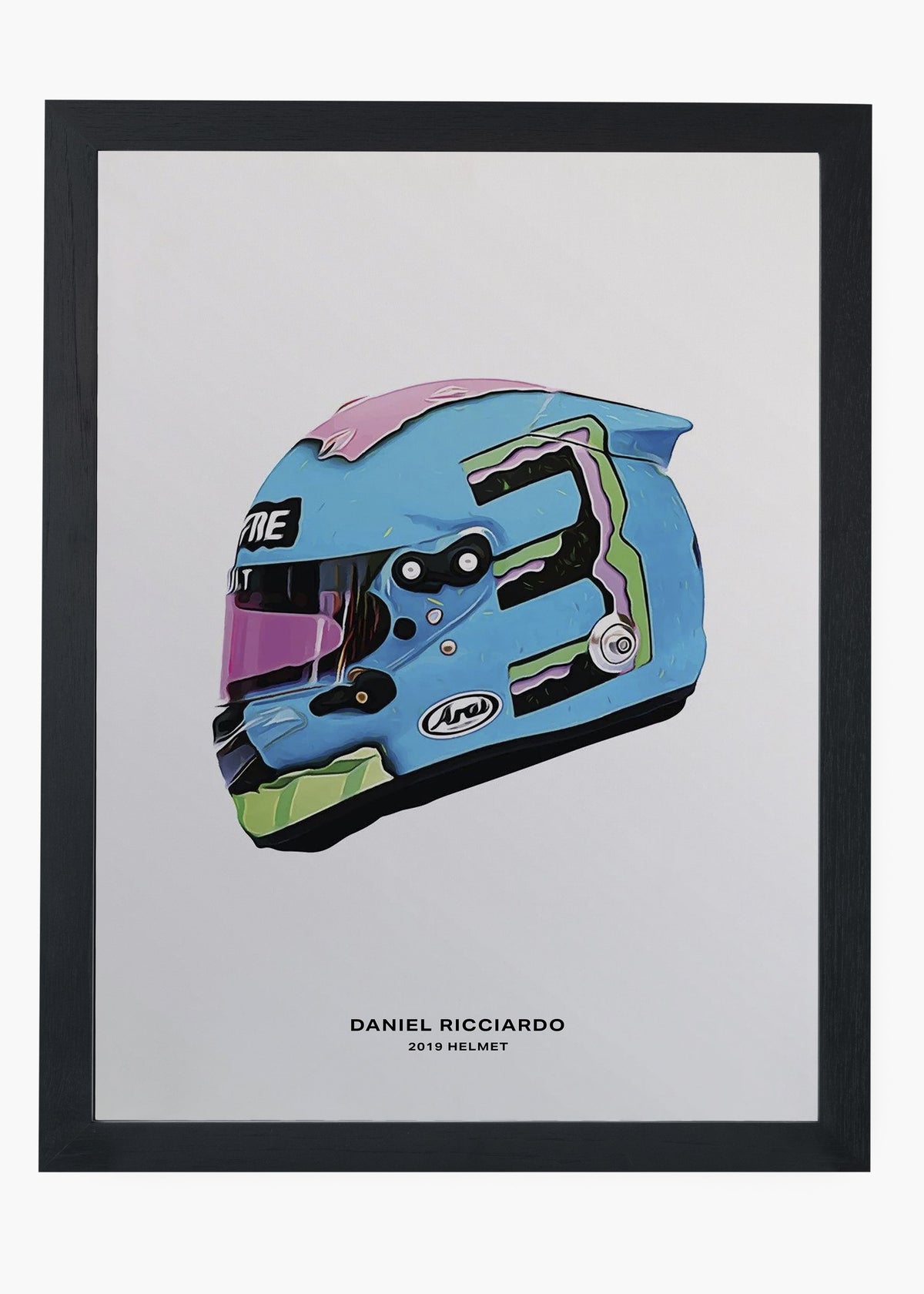 Quadro decorativo Daniel Ricciardo 2019 II — arte de automobilismo para parede | Cübe Quadros
