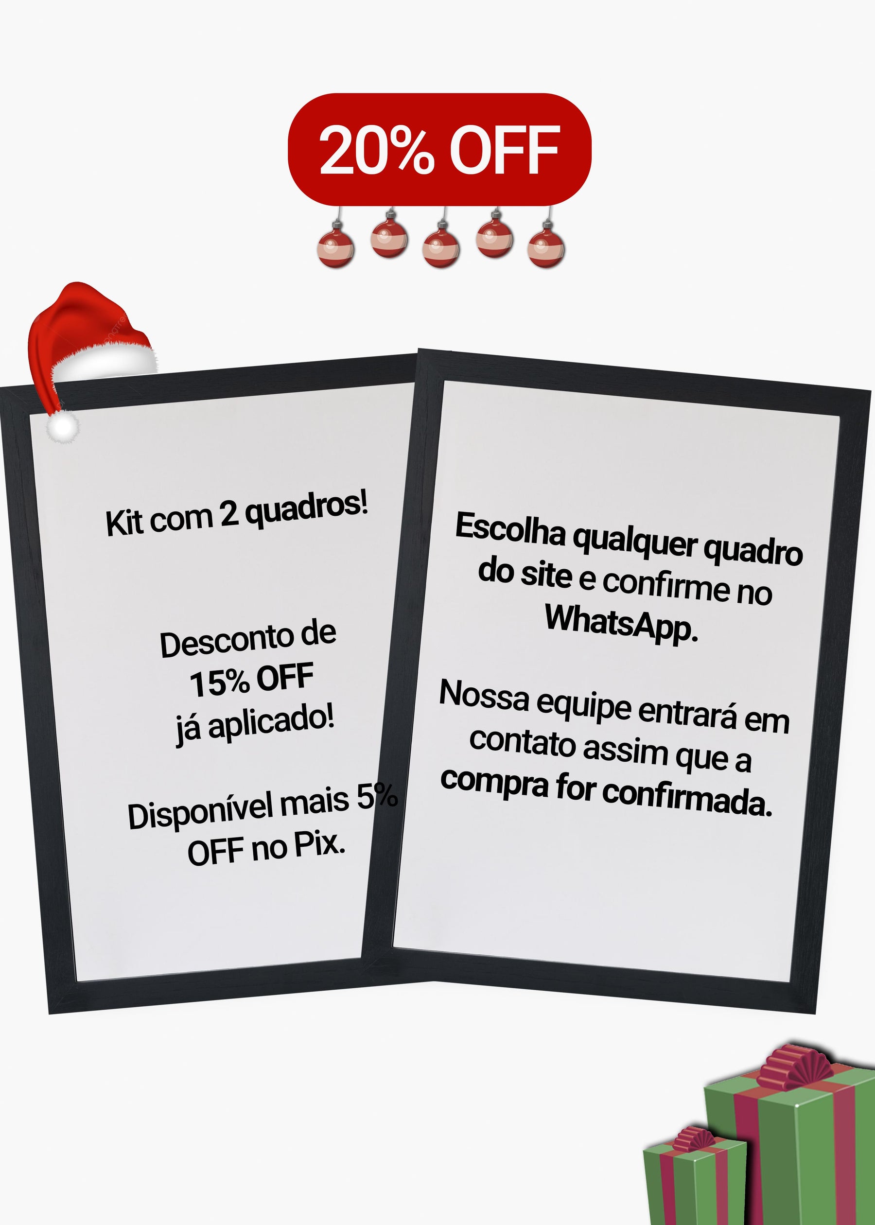 Kit 2 Quadros A Sua Escolha