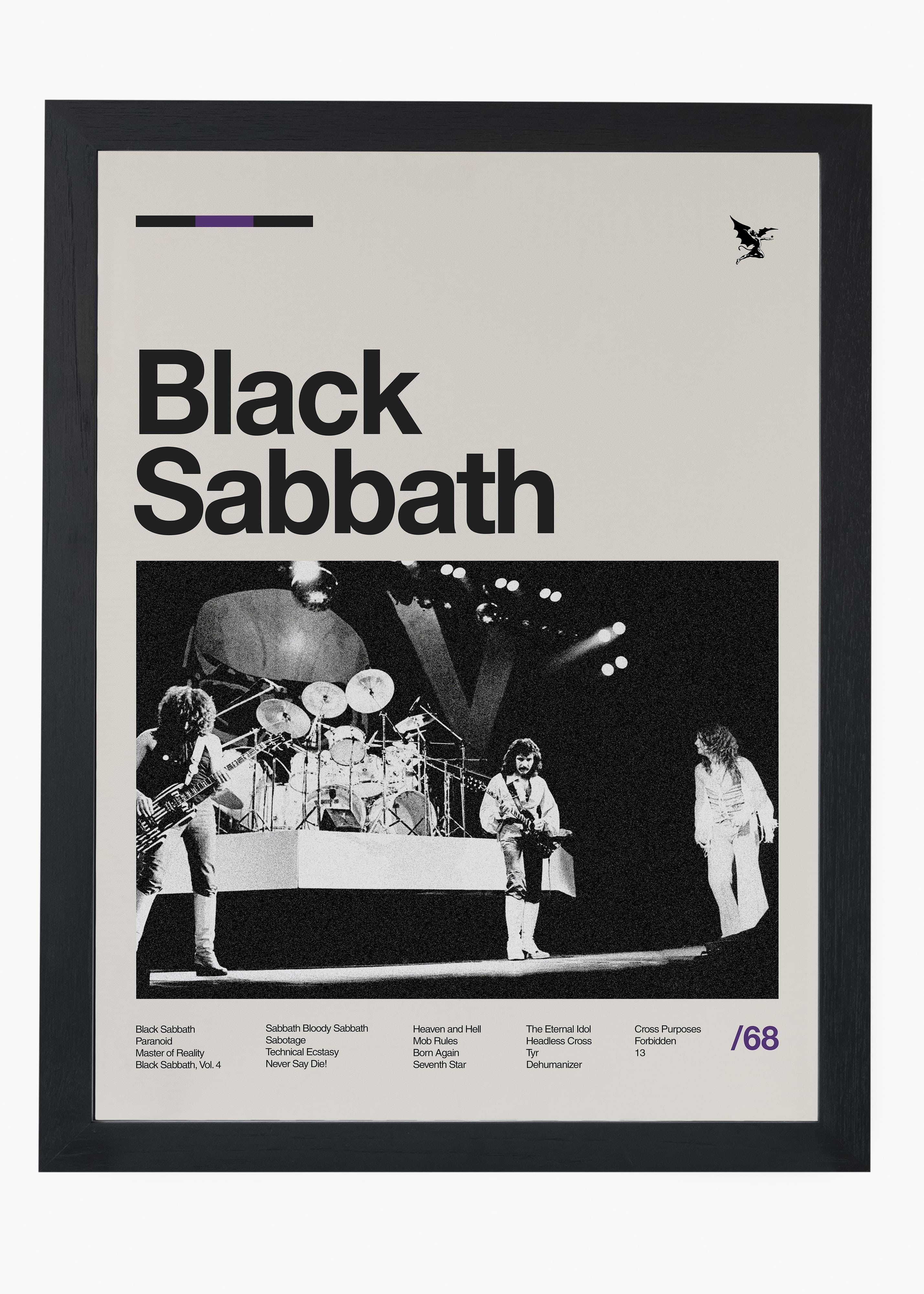 Quadro Black Sabbath Banda