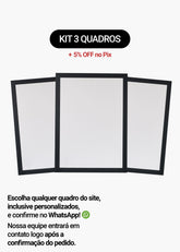 Kit 3 Quadros A Sua Escolha
