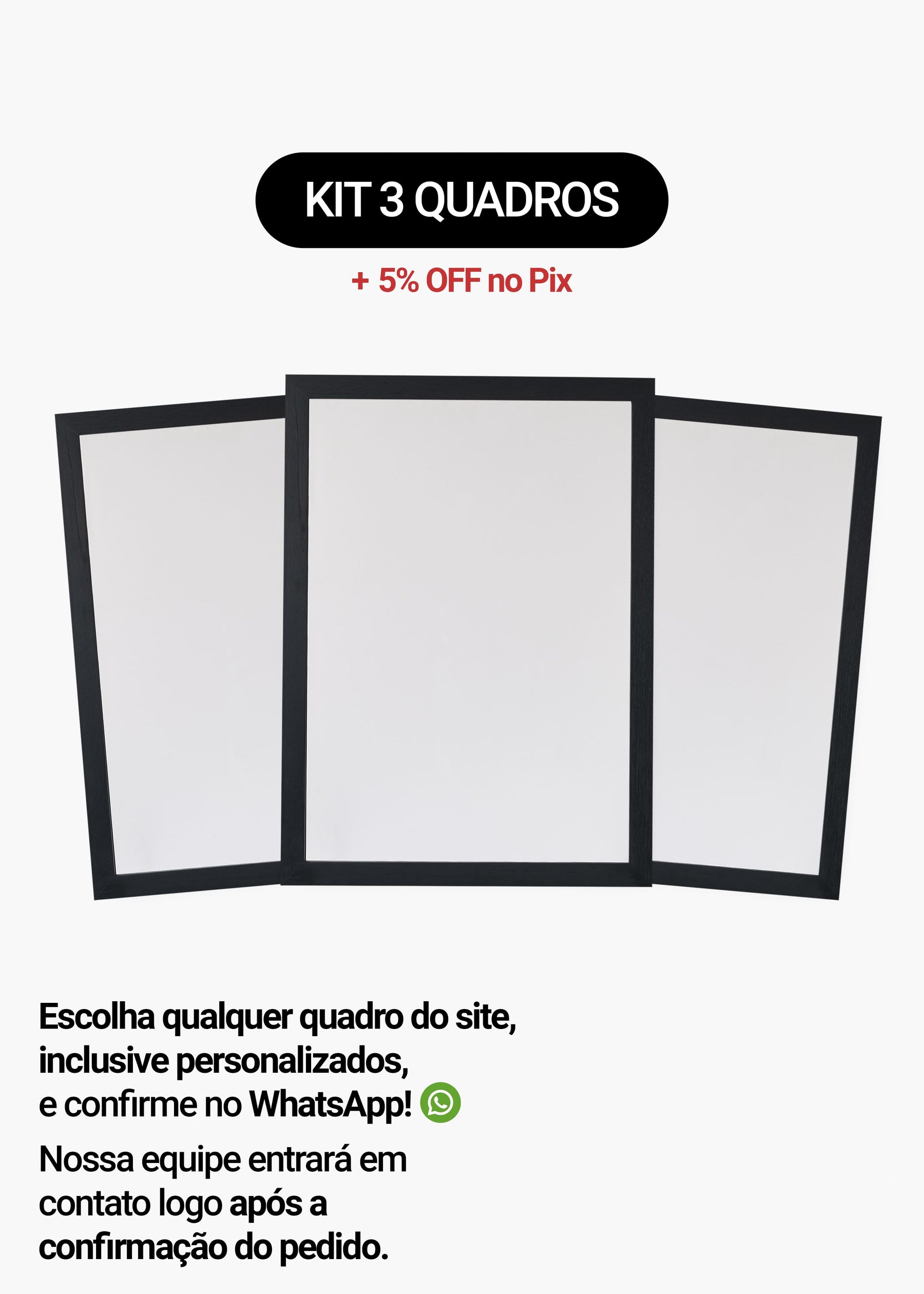 Kit 3 Quadros A Sua Escolha