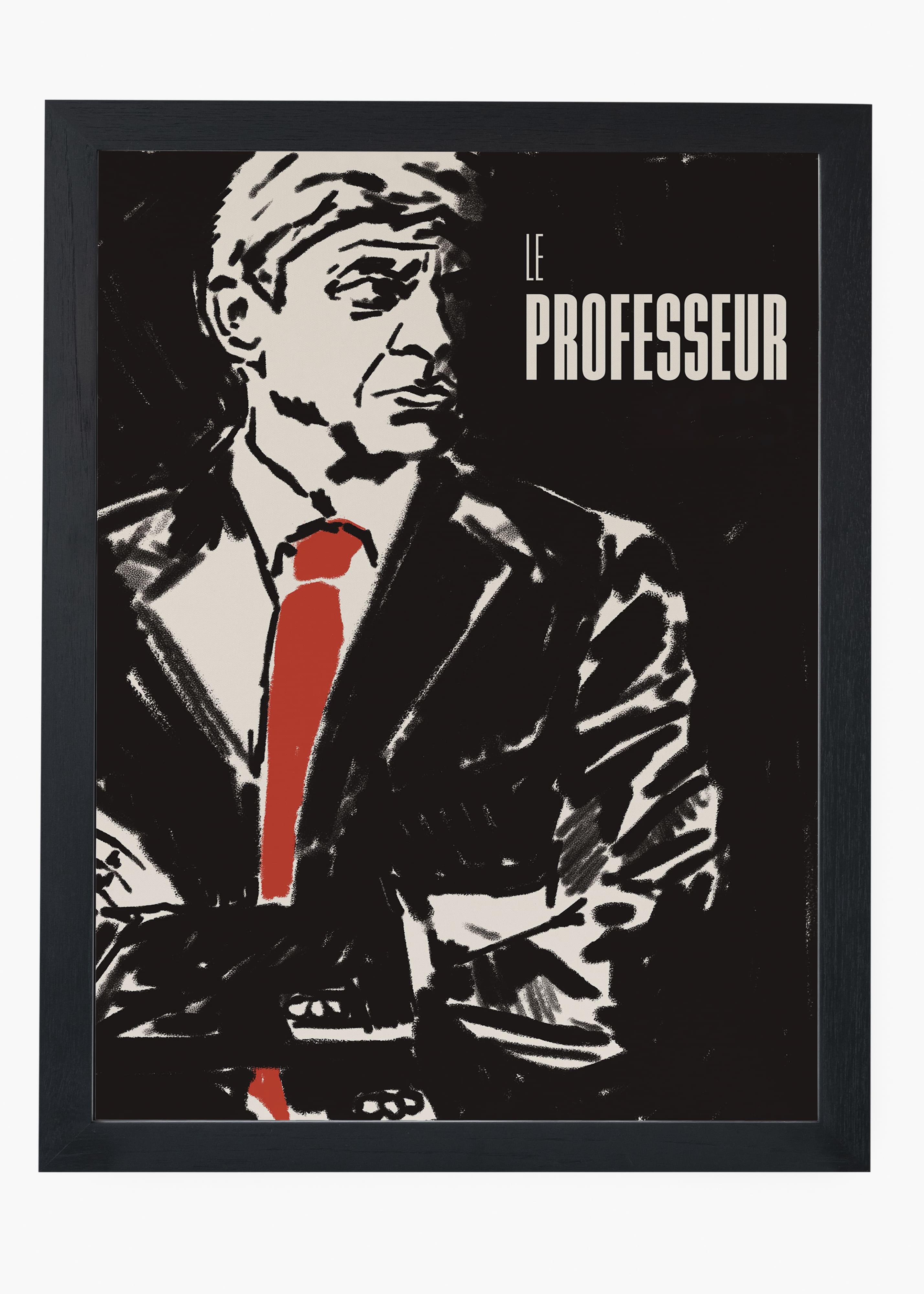 Quadro decorativo Arsene Wenger Le Professeur Arsenal — arte de futebol para parede | Cübe Quadros