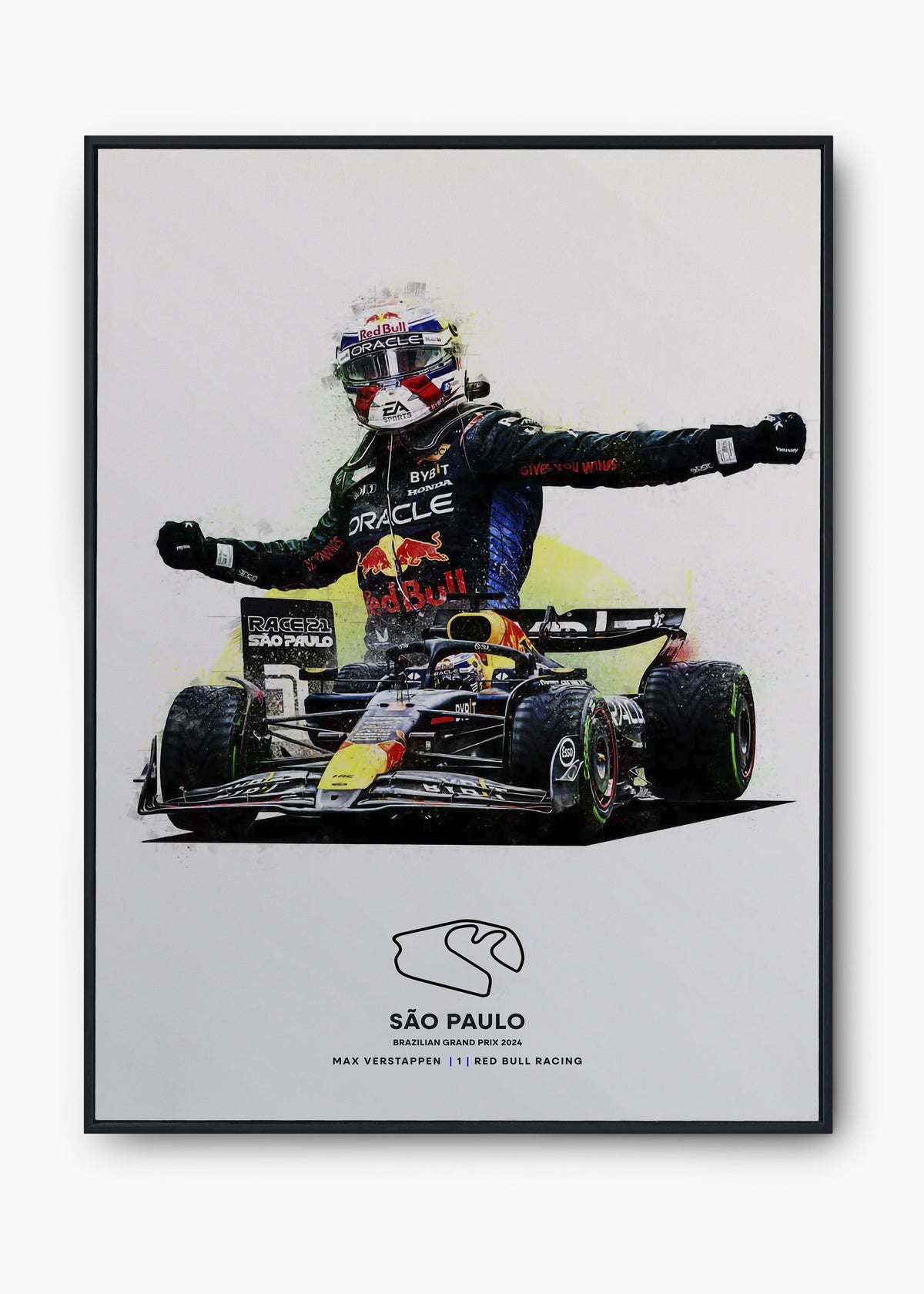 Quadro Max Verstappen São Paulo 2024