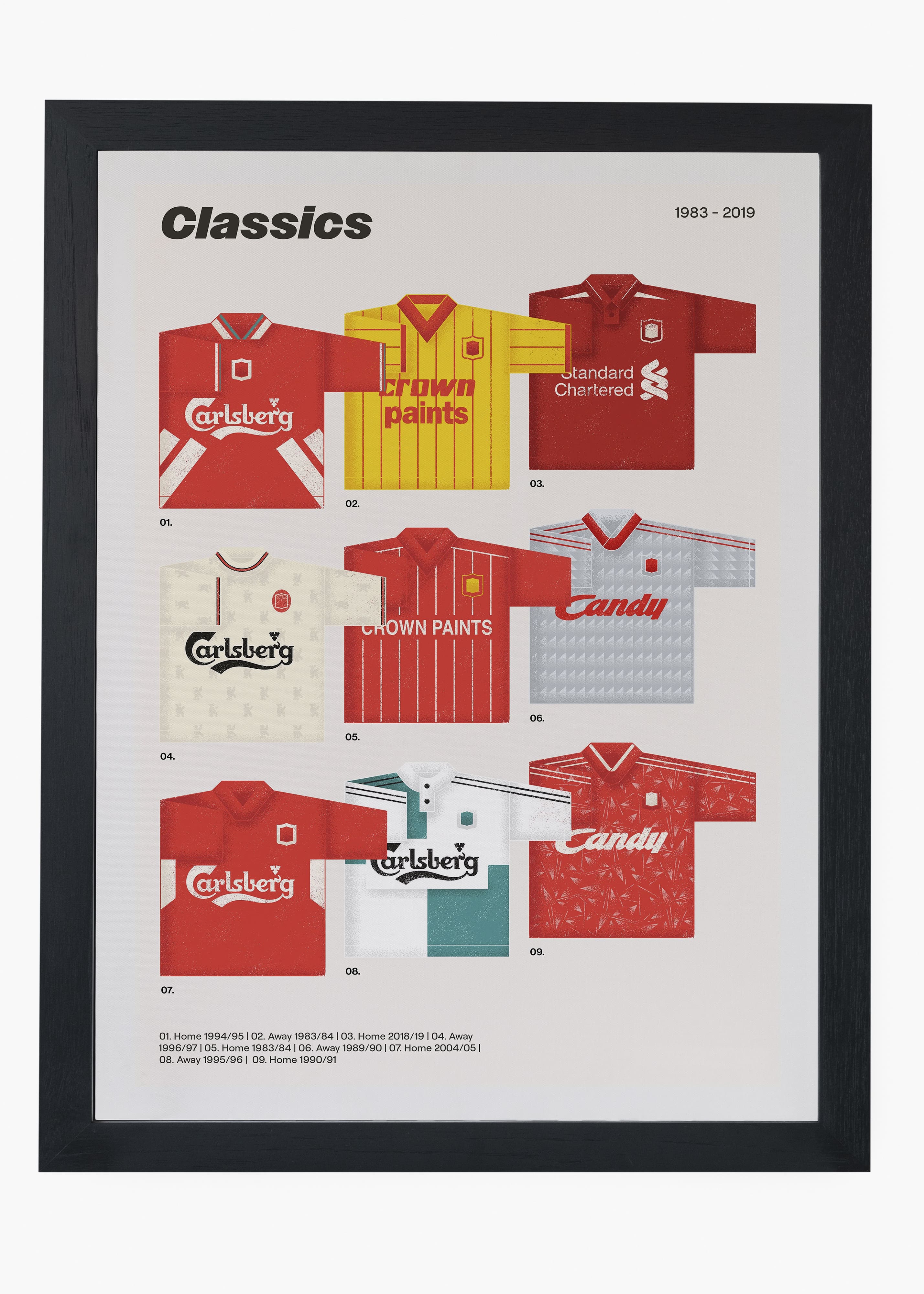 Quadro decorativo Liverpool Classics — arte de futebol para parede | Cübe Quadros