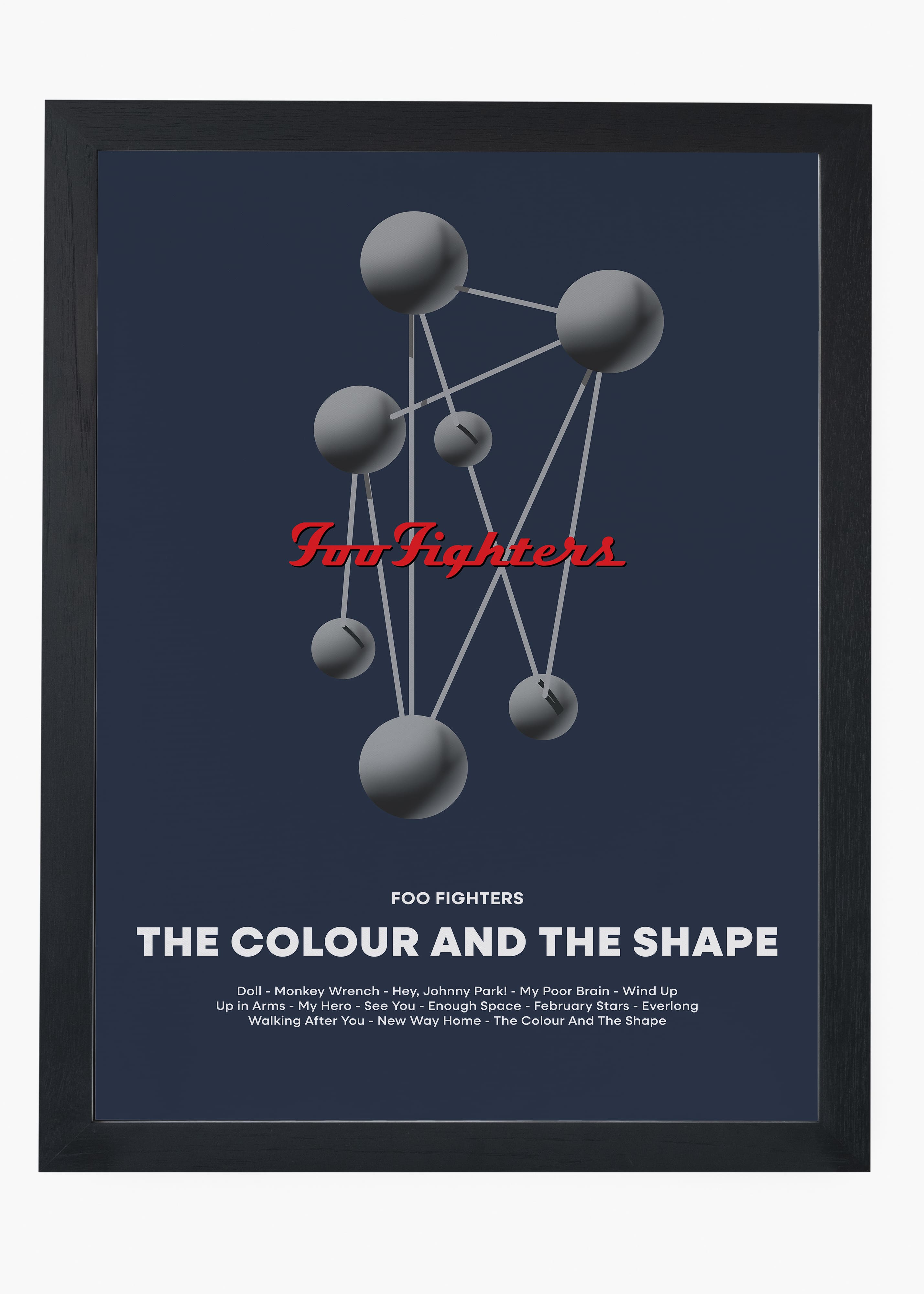 Quadro decorativo Foo Fighters The Colour and the Shape — arte de rock para parede | Cübe Quadros