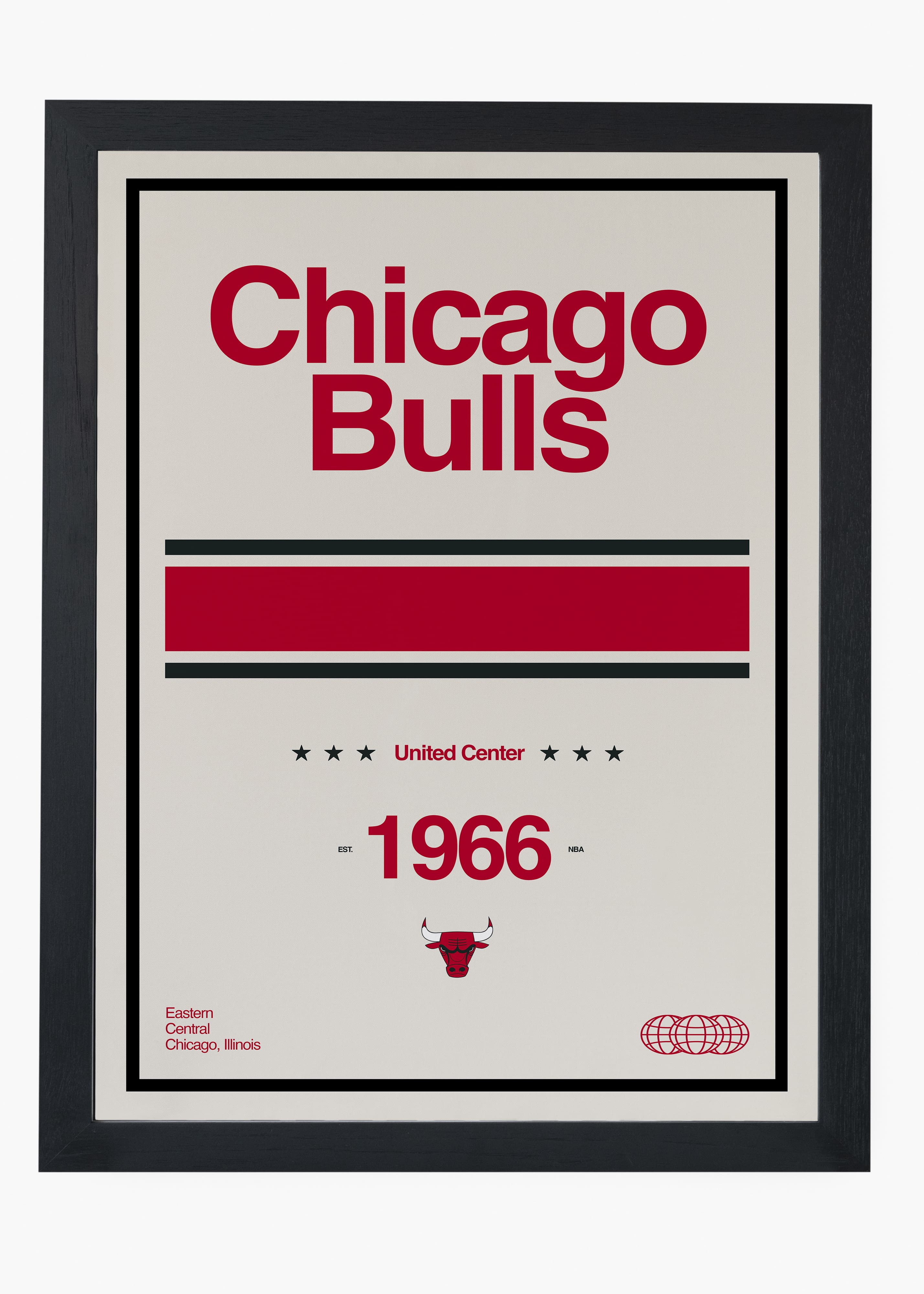 Quadro decorativo NBA Chicago Bulls — arte de basquete para parede | Cübe Quadros