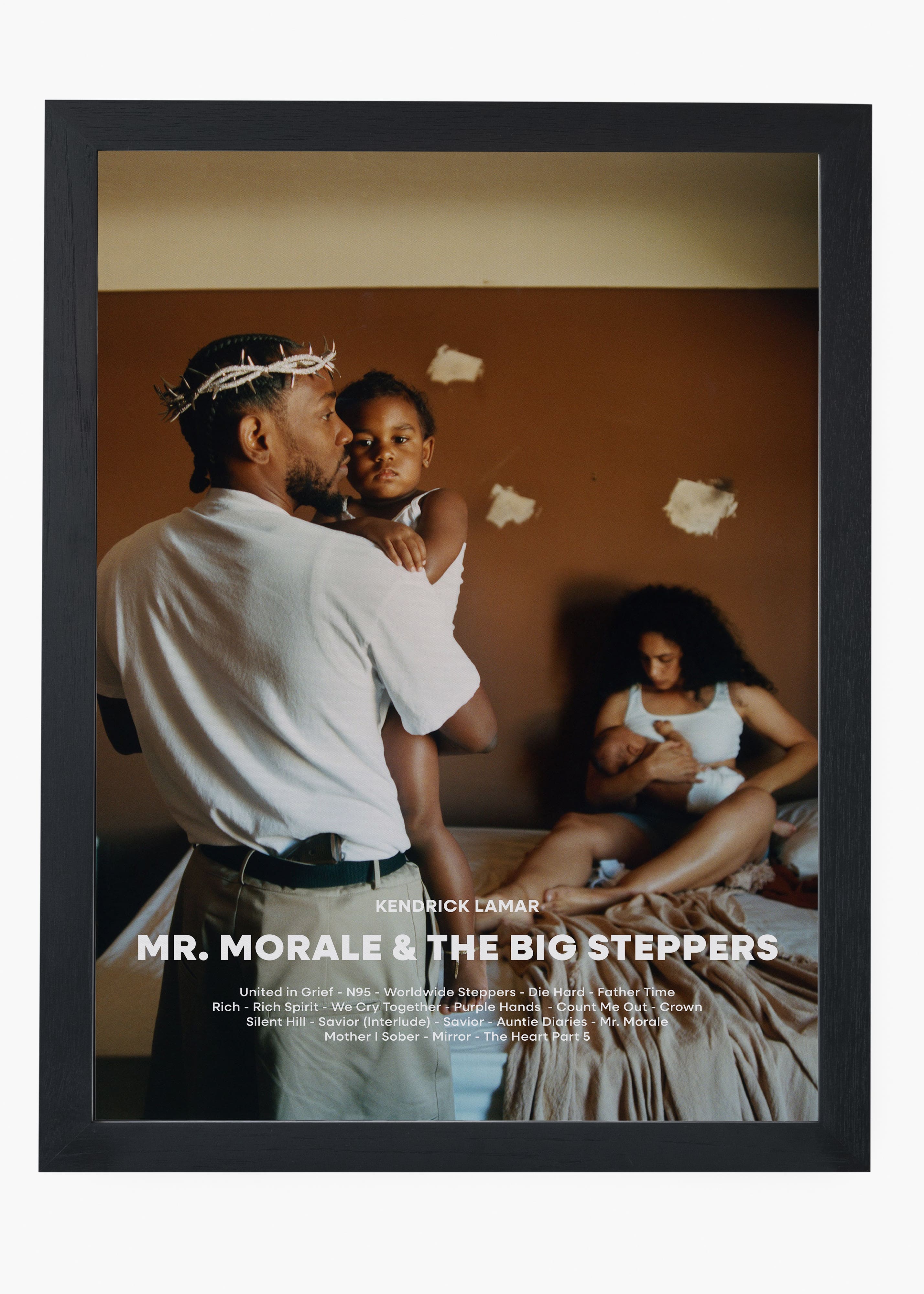 Quadro decorativo Kendrick Lamar Mr Morale The Big Steppers — arte de rap para parede | Cübe Quadros