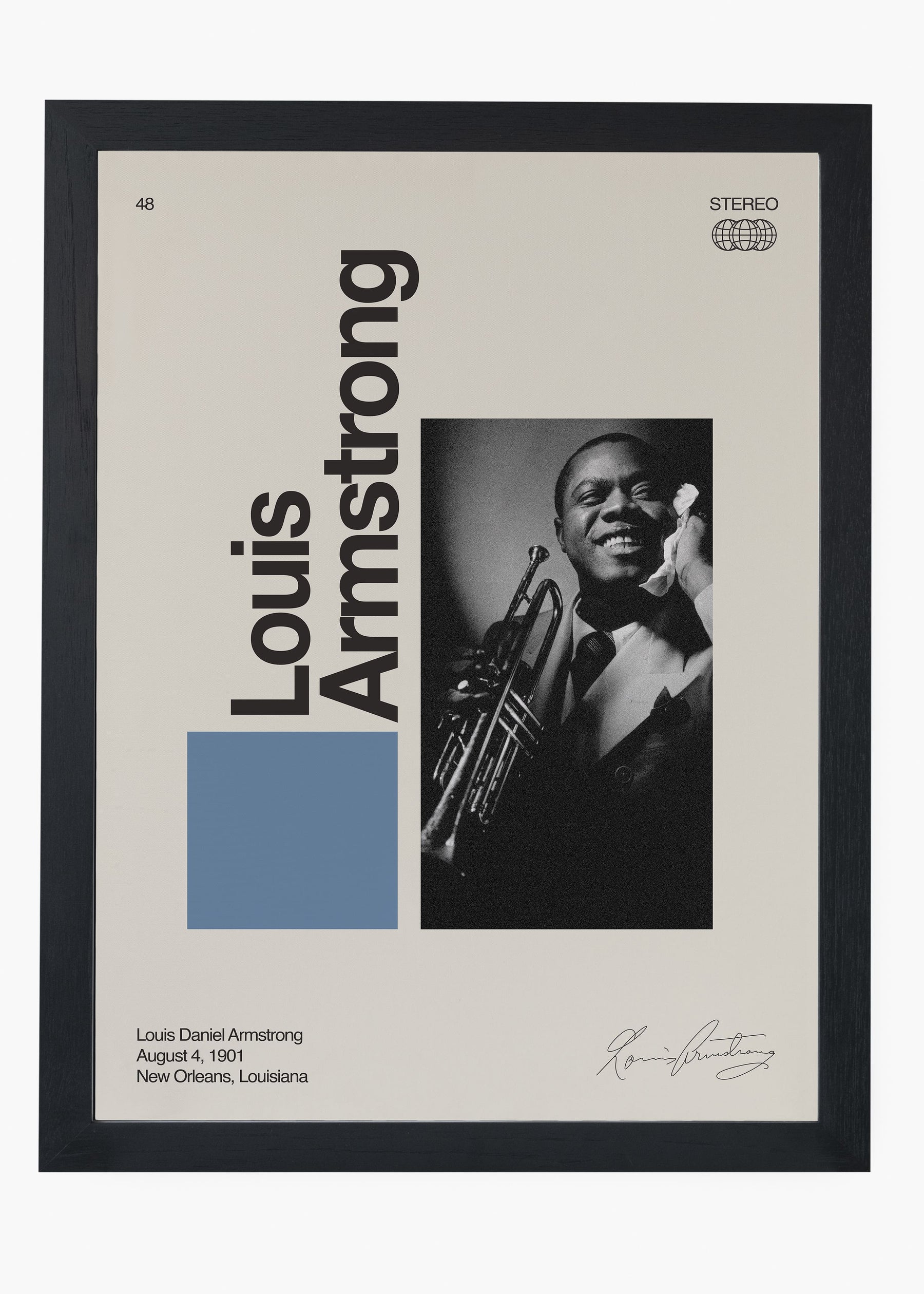 Quadro Signature Louis Armstrong