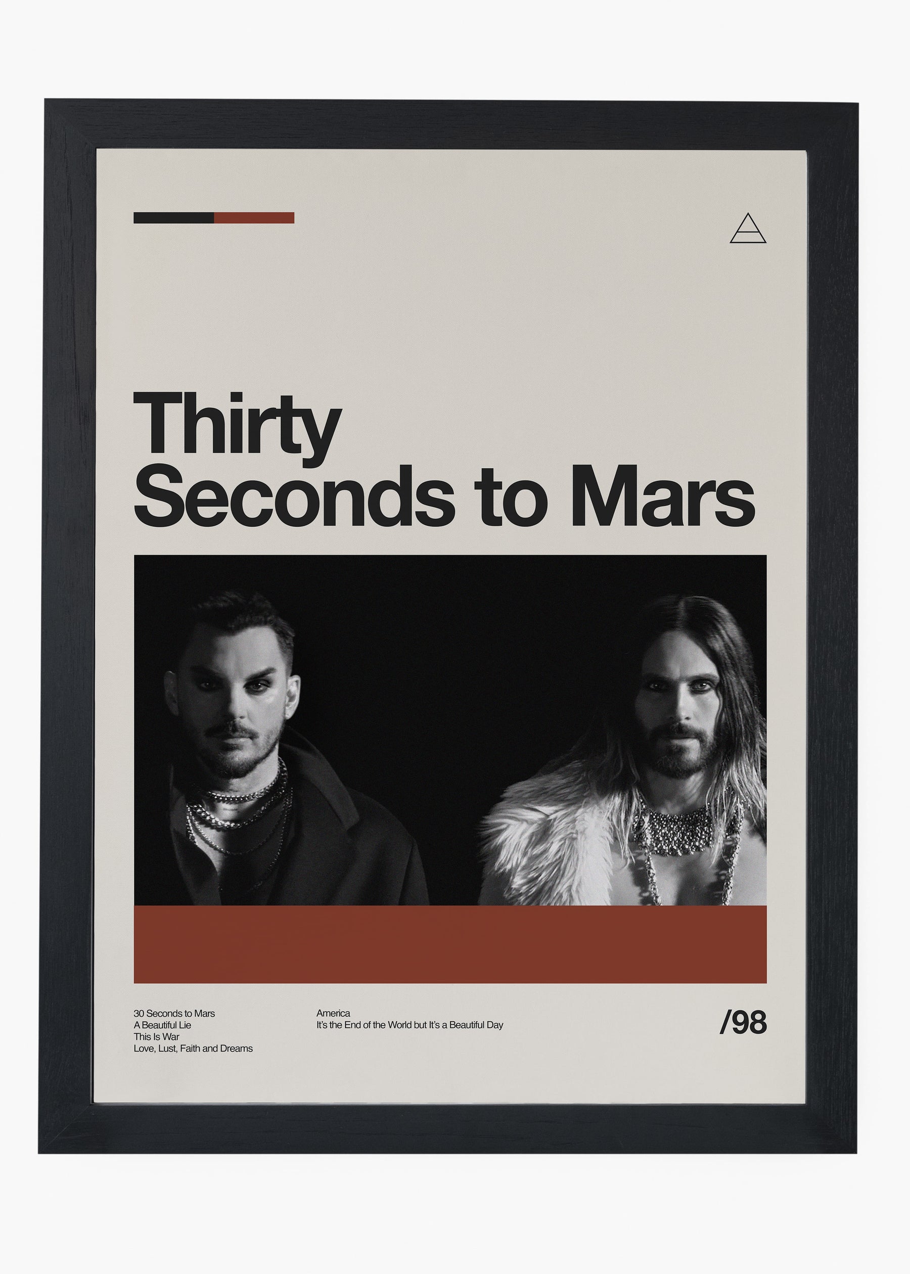Quadro Thirty Seconds to Mars Banda