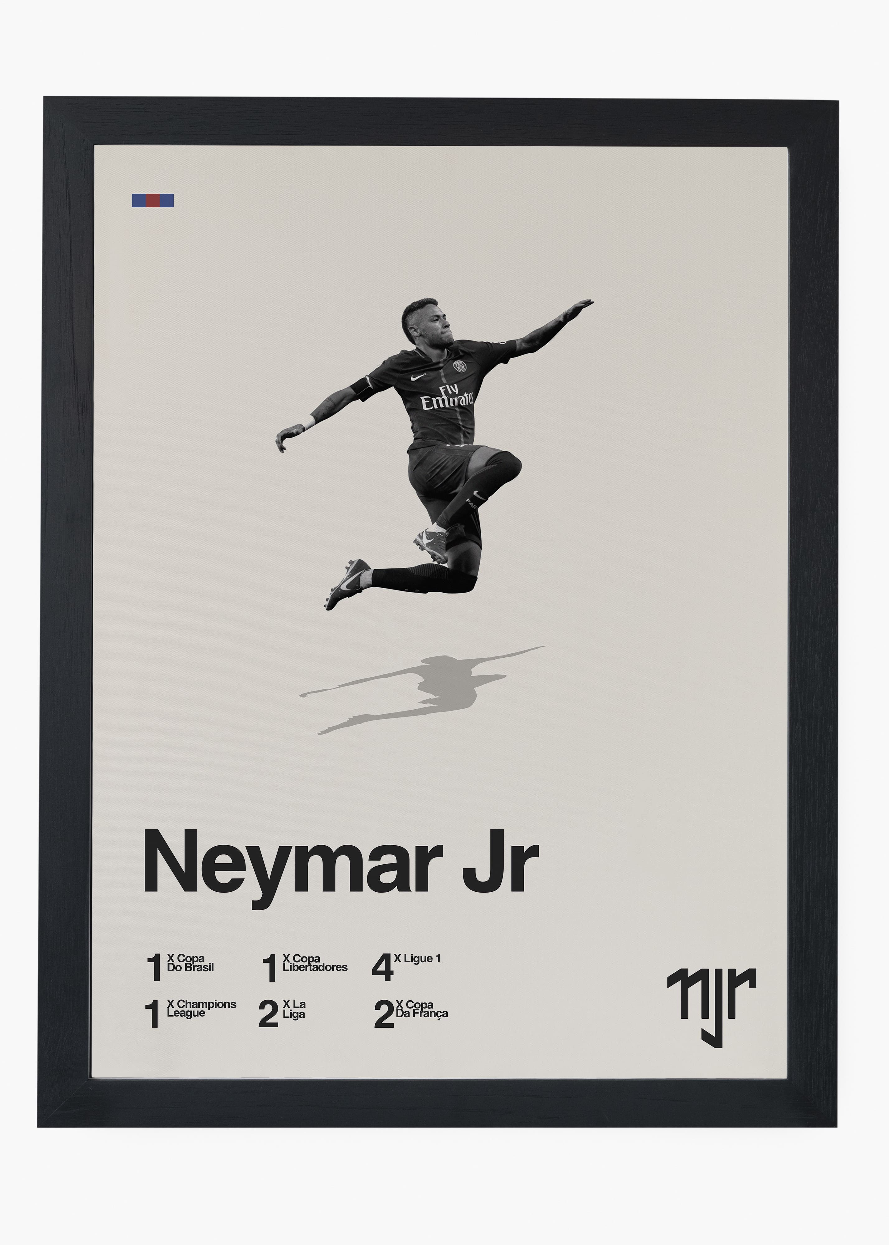 Quadro decorativo Neymar Jr — arte de futebol para parede | Cübe Quadros