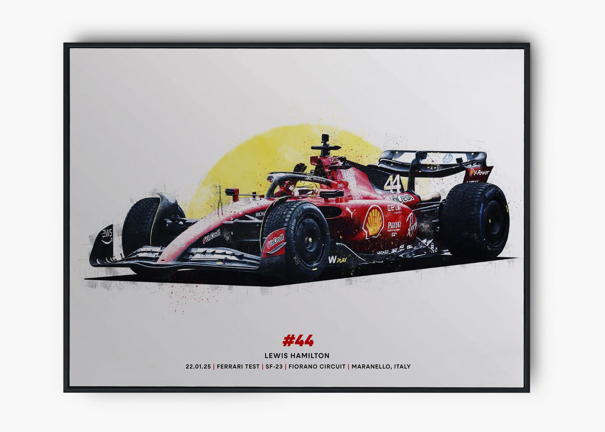 Quadro Lewis Hamilton Ferrari Test