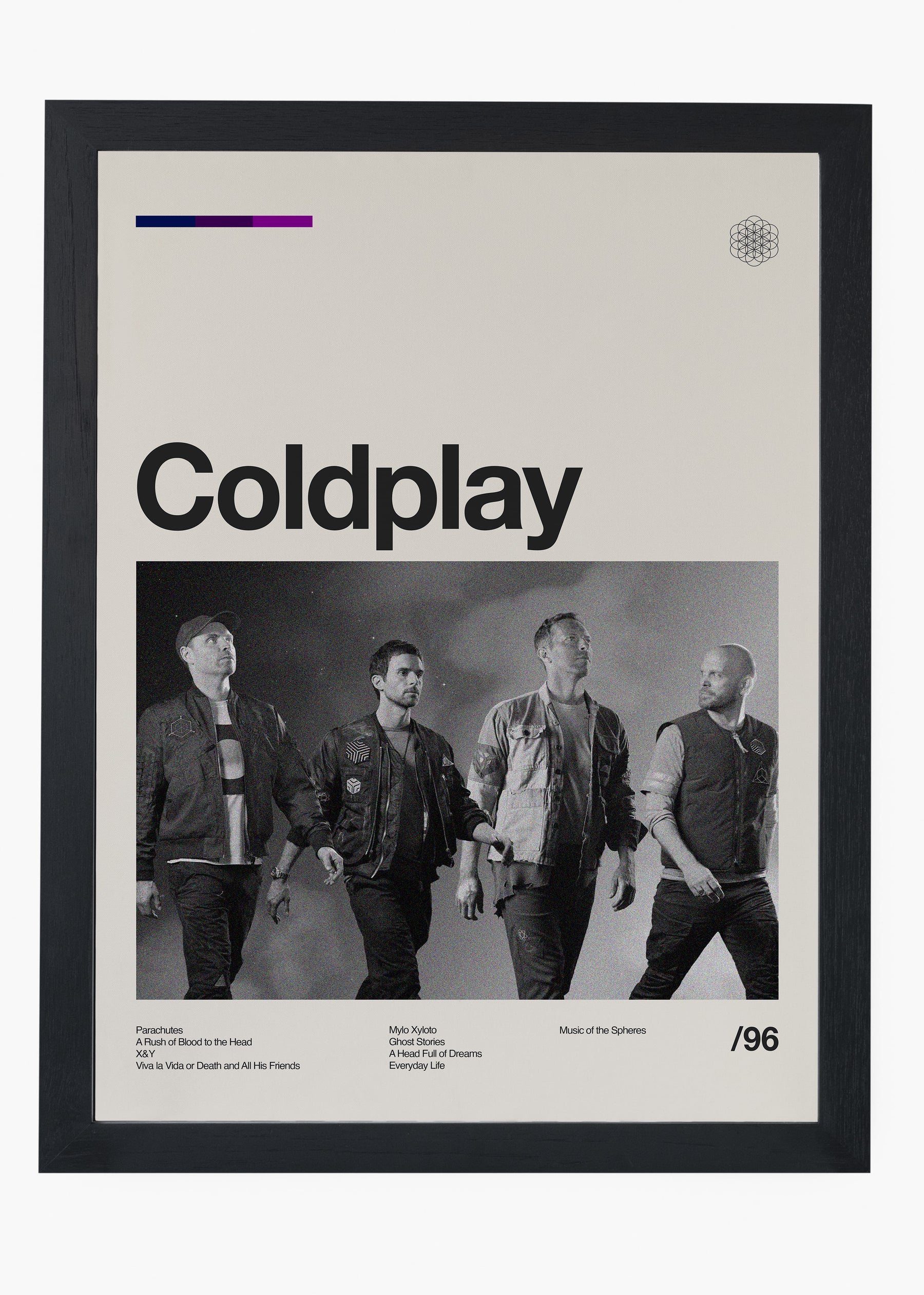 Quadro Coldplay Banda