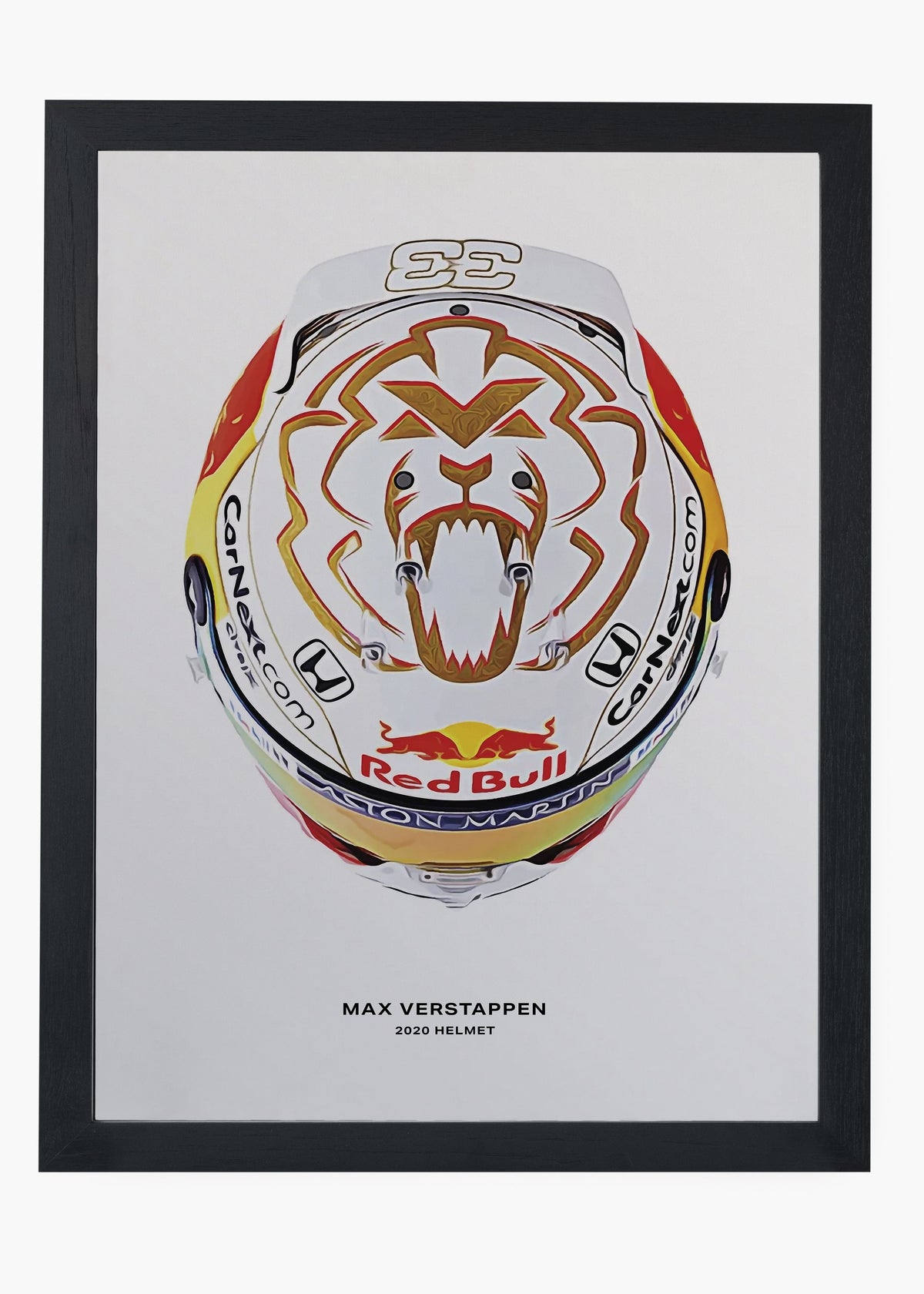 Quadro decorativo Max Verstappen 2020 — arte de automobilismo para parede | Cübe Quadros