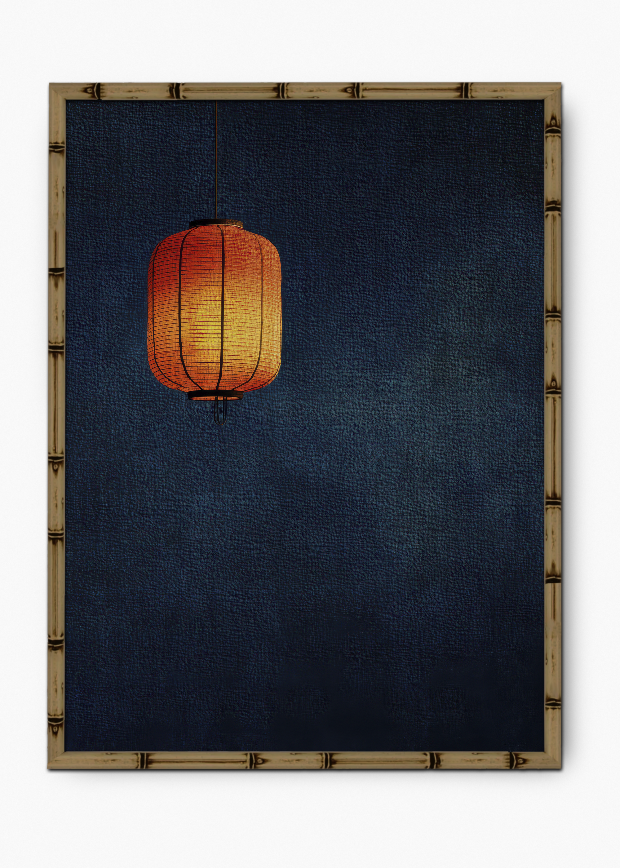 Quadro Japonês Interior Light Edição Especial Bamboo - Moldura Marrom