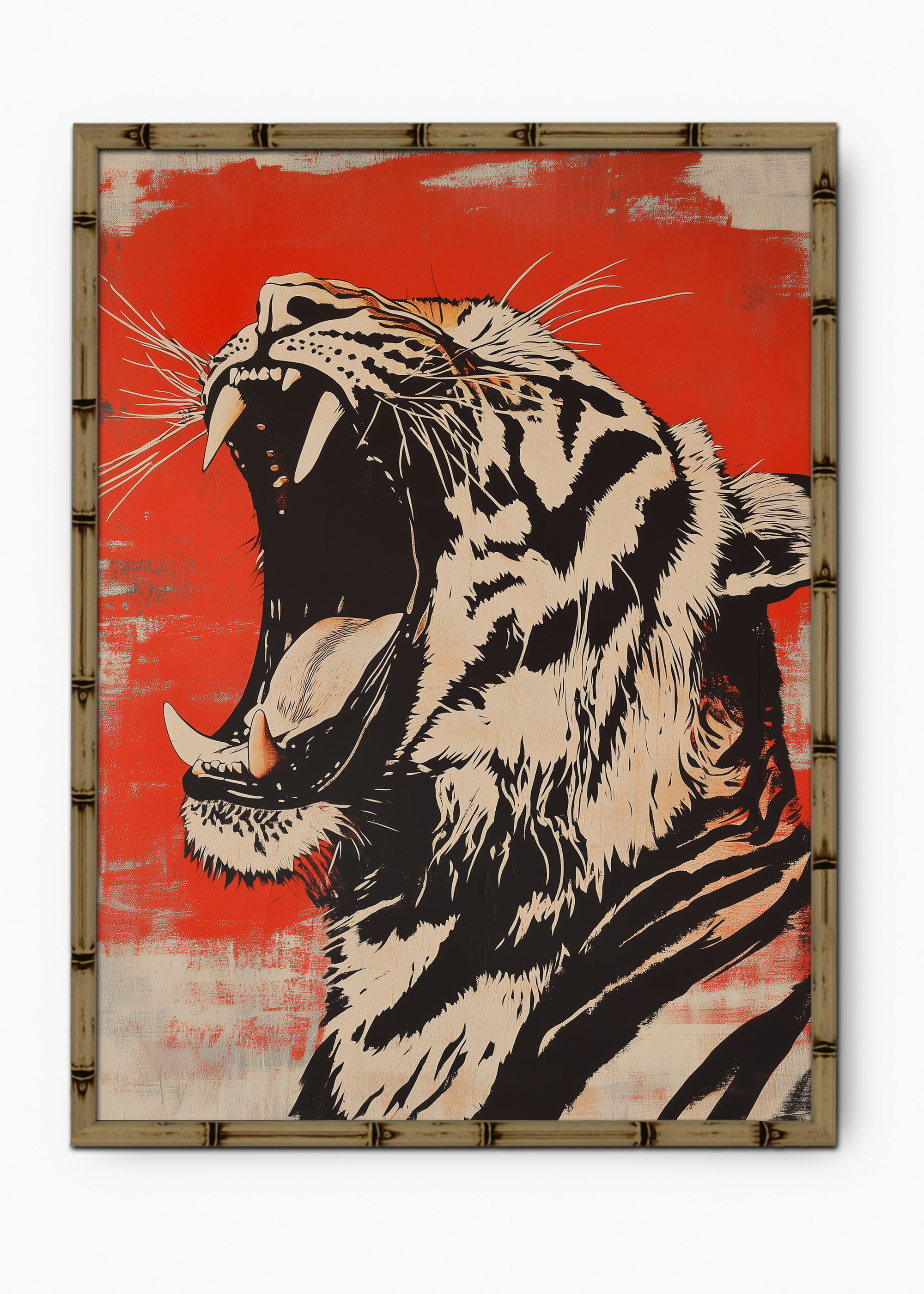 Quadro Japonês True Edição Especial Bamboo - Moldura Marrom