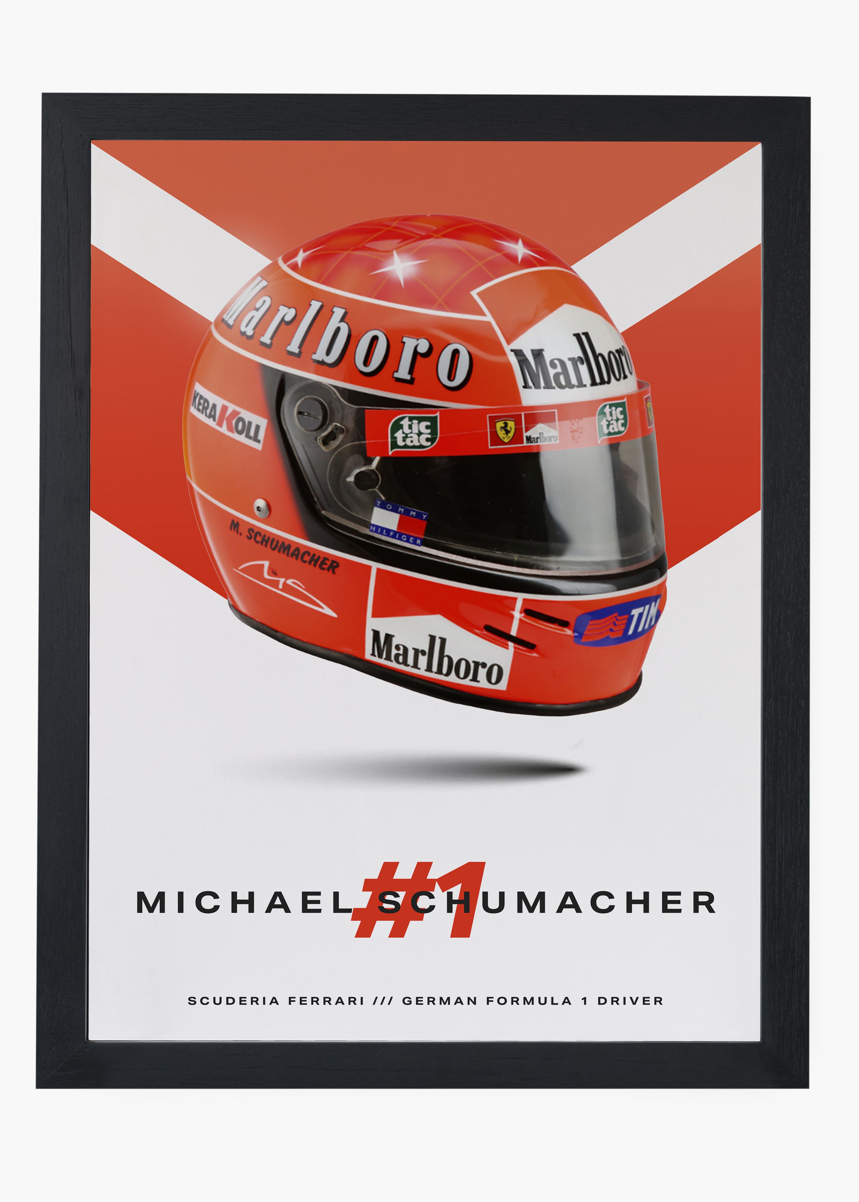 Quadro decorativo Michael Schumacher #1 — arte de automobilismo para parede | Cübe Quadros