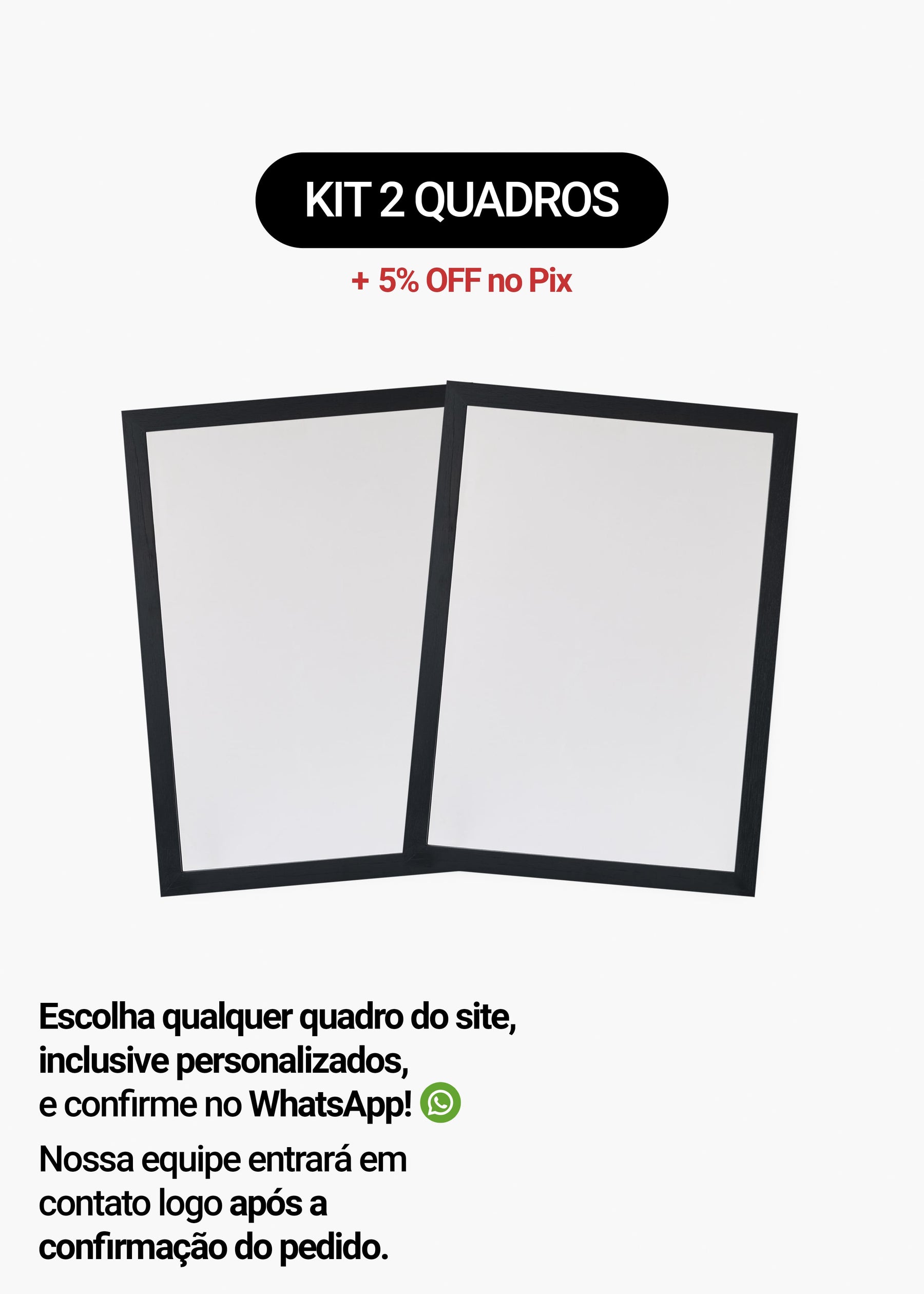 Kit 2 Quadros A Sua Escolha