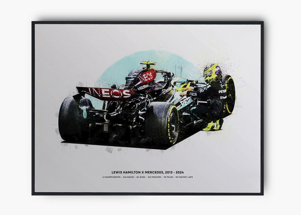 Quadro Lewis Hamilton Mercedes Last Race