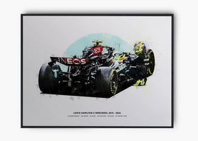 Quadro Lewis Hamilton Mercedes Last Race