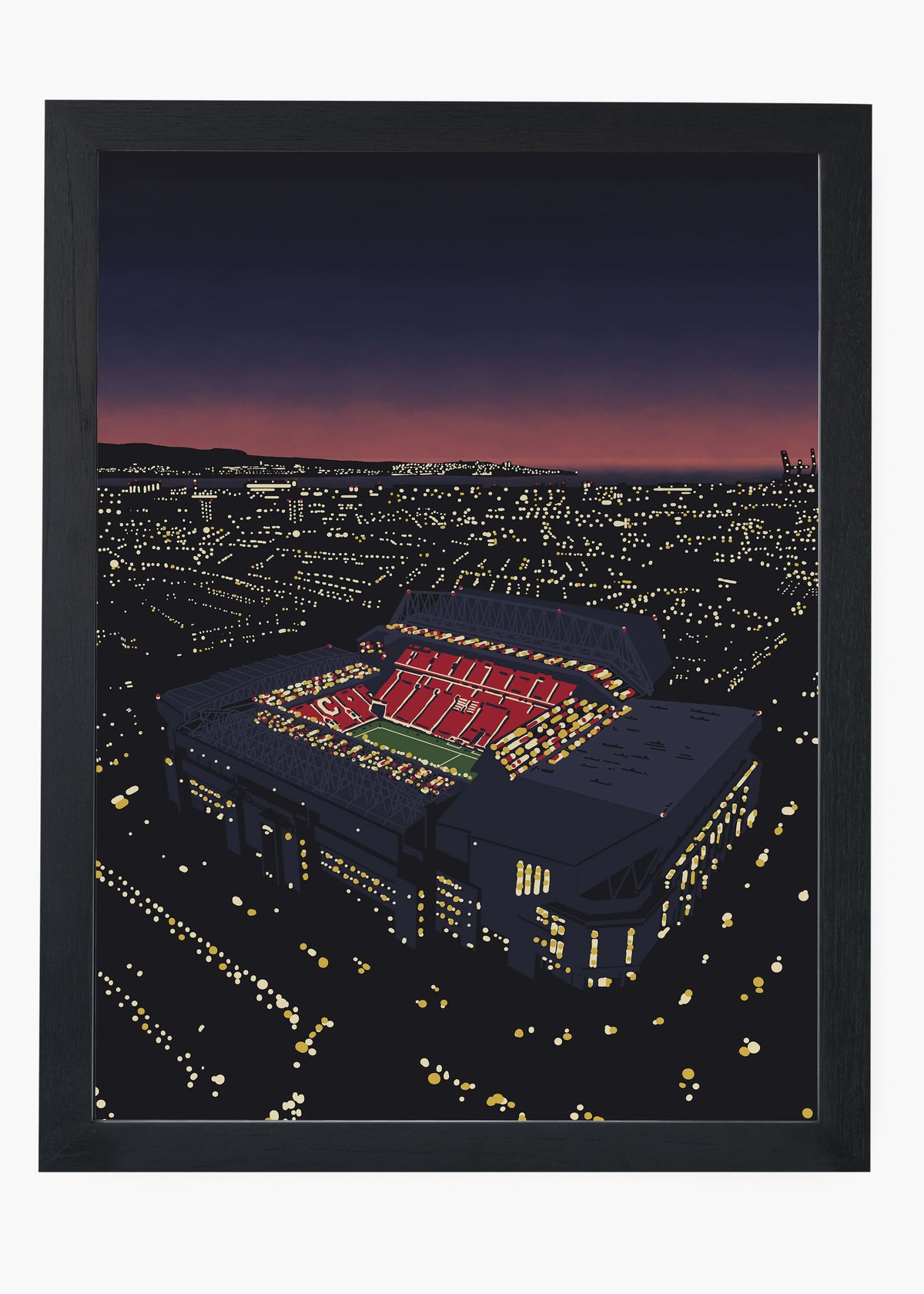 Quadro decorativo Liverpool Anfield — arte de futebol para parede | Cübe Quadros