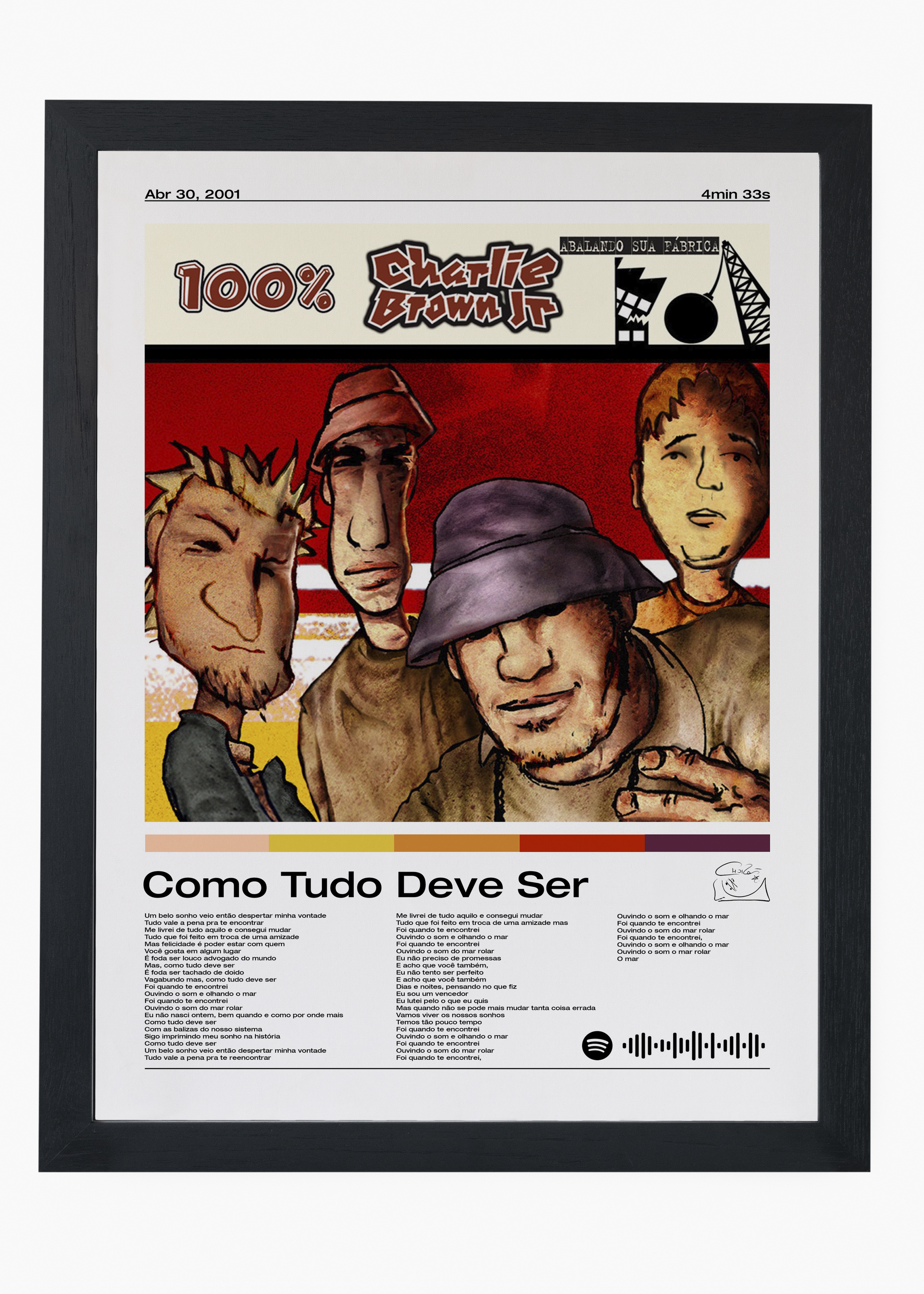 Quadro Charlie Brown Jr. Como Tudo Deve Ser - 4