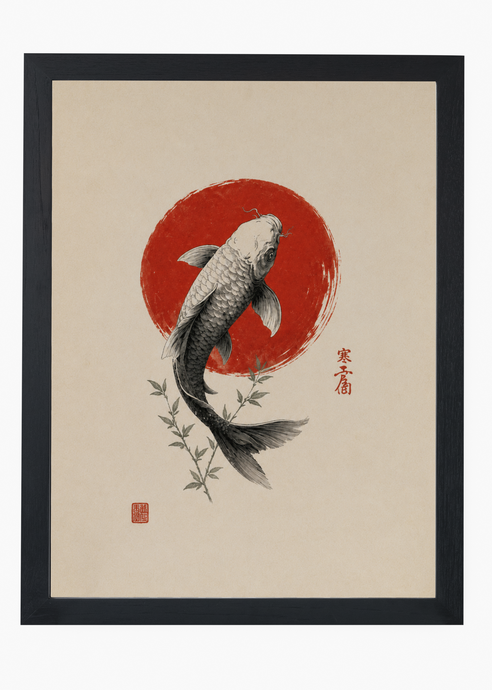Quadro Japonês Koi Enso - 4
