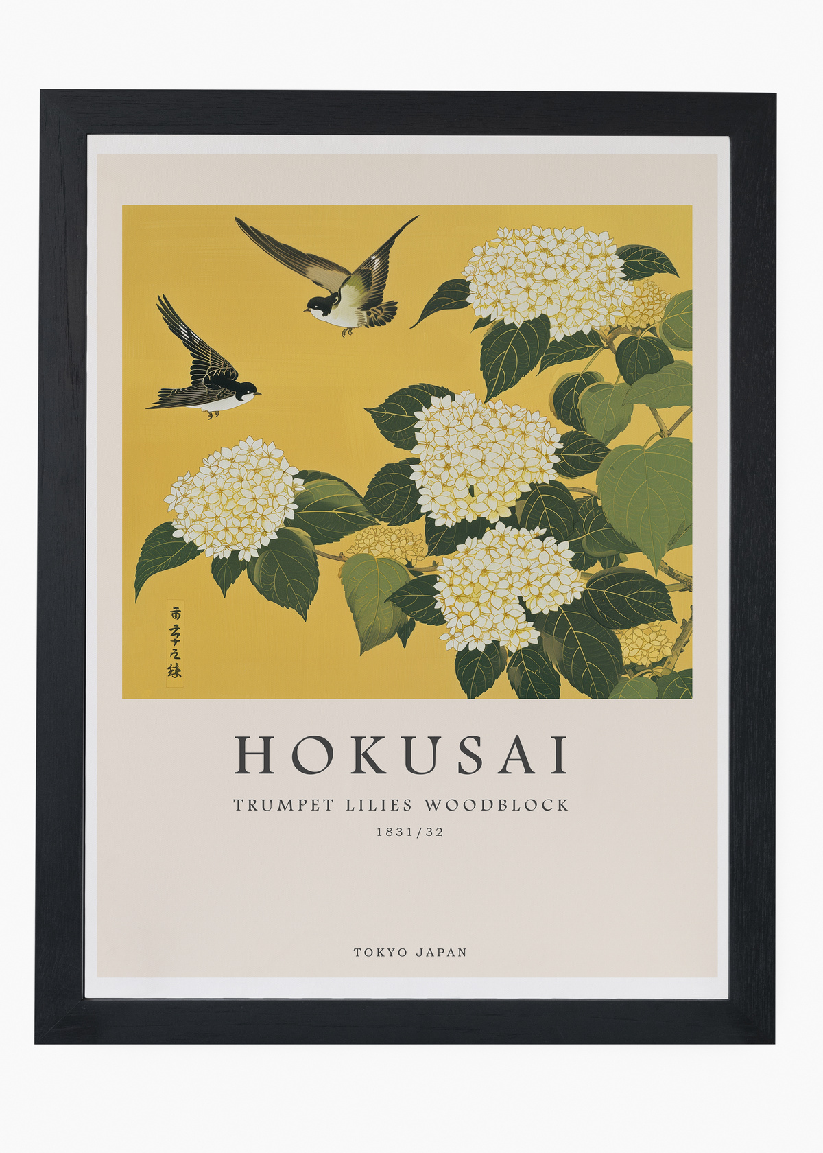 Quadro Japones Hokusai Lilies - 4