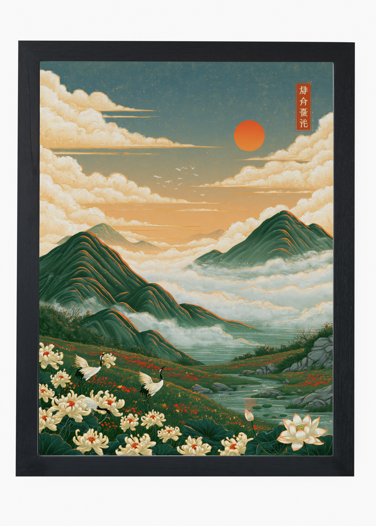 Quadro Japonês Crane Valley - 4