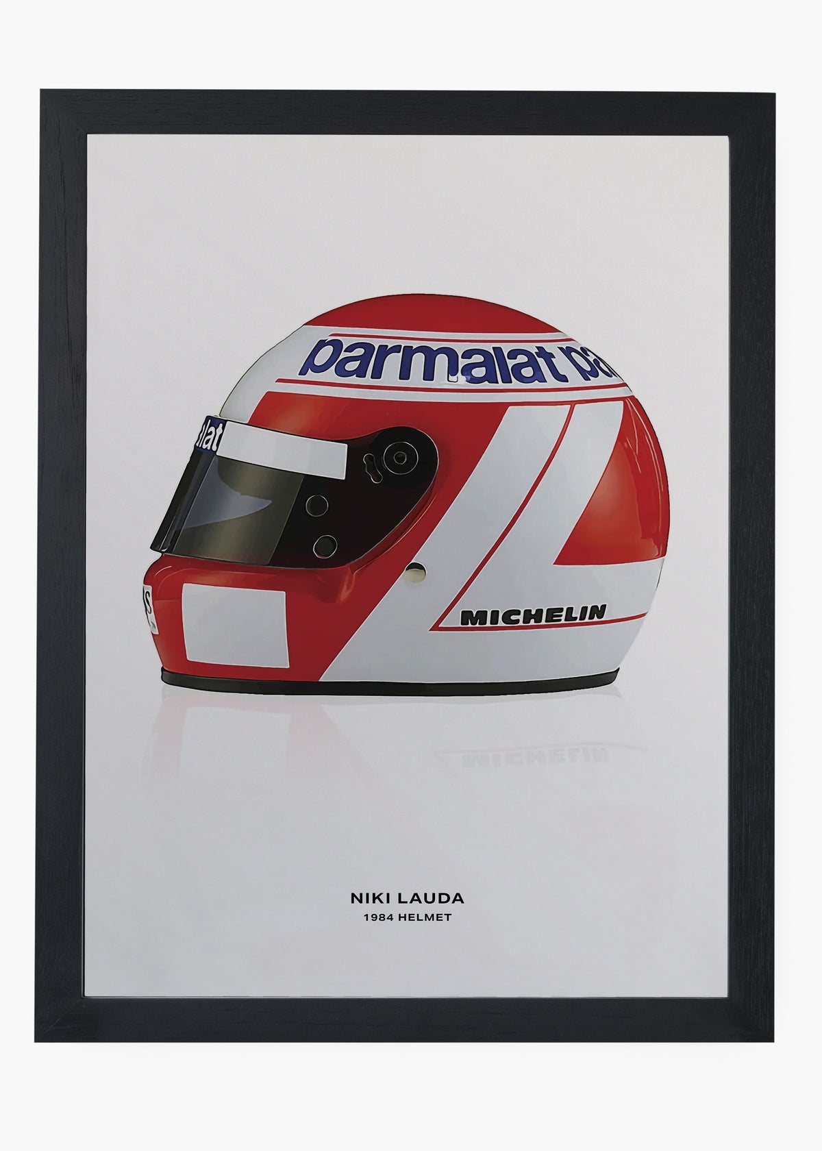 Quadro decorativo Niki Lauda 1984 — arte de automobilismo para parede | Cübe Quadros