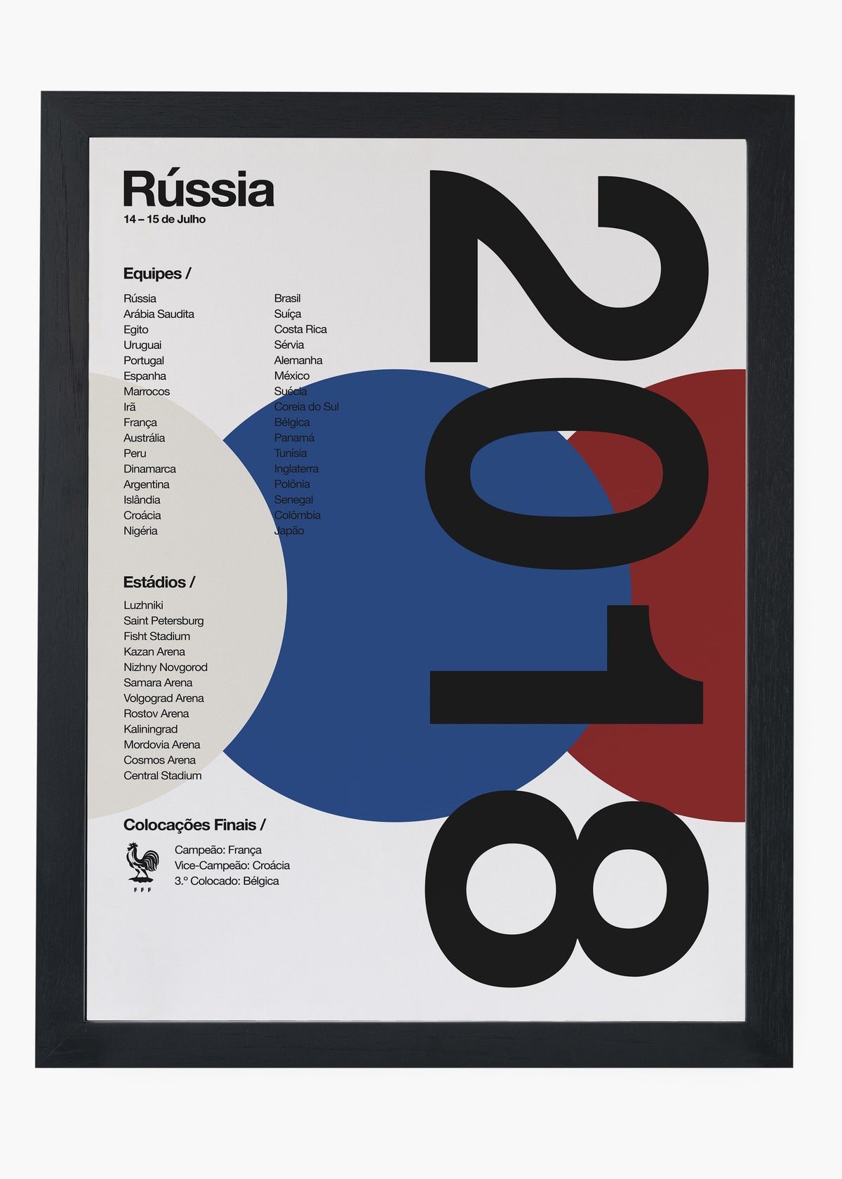 Quadro Copa do Mundo Russia 2018