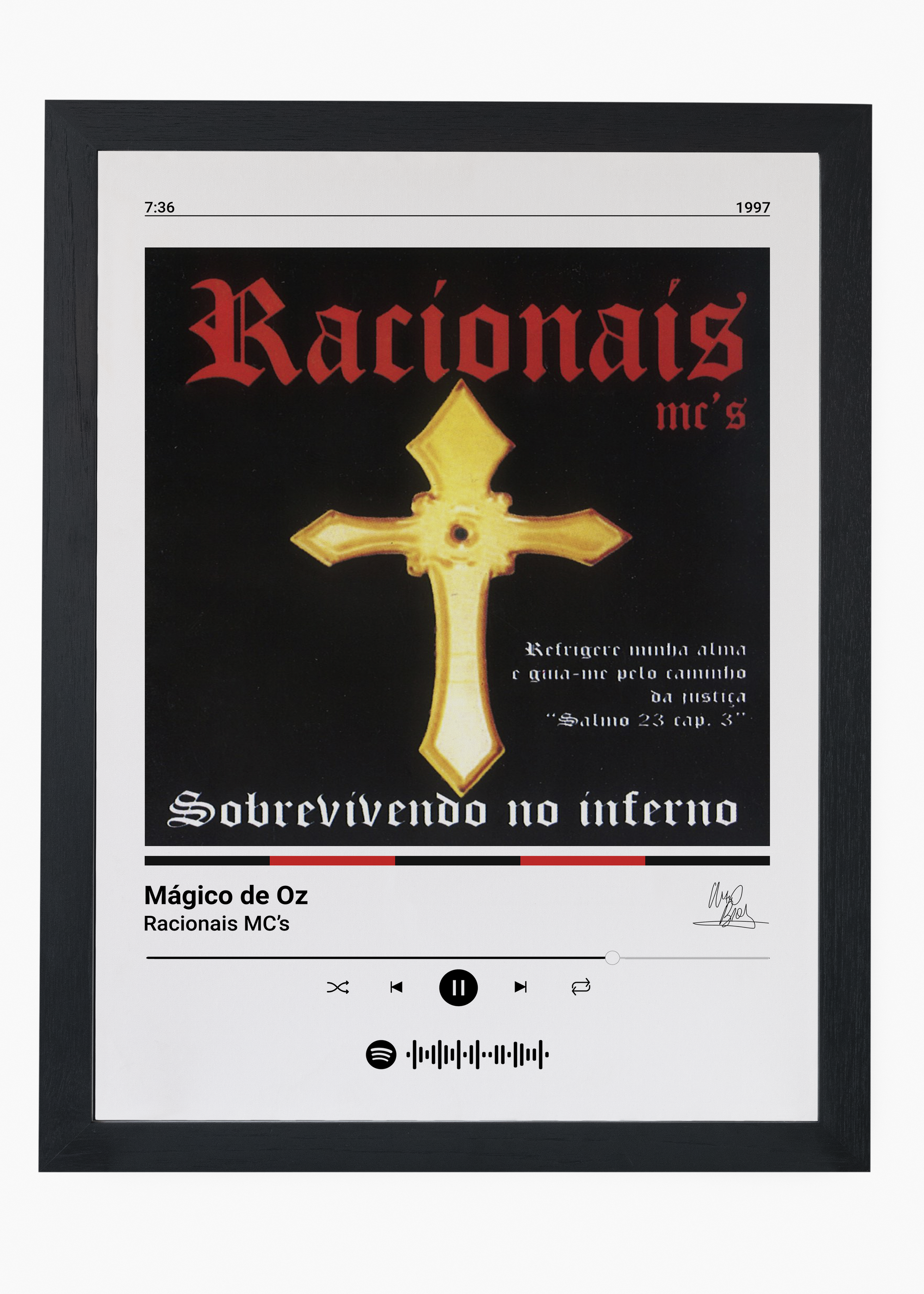 Quadro Racionais Mc's Mágico de Oz - 4