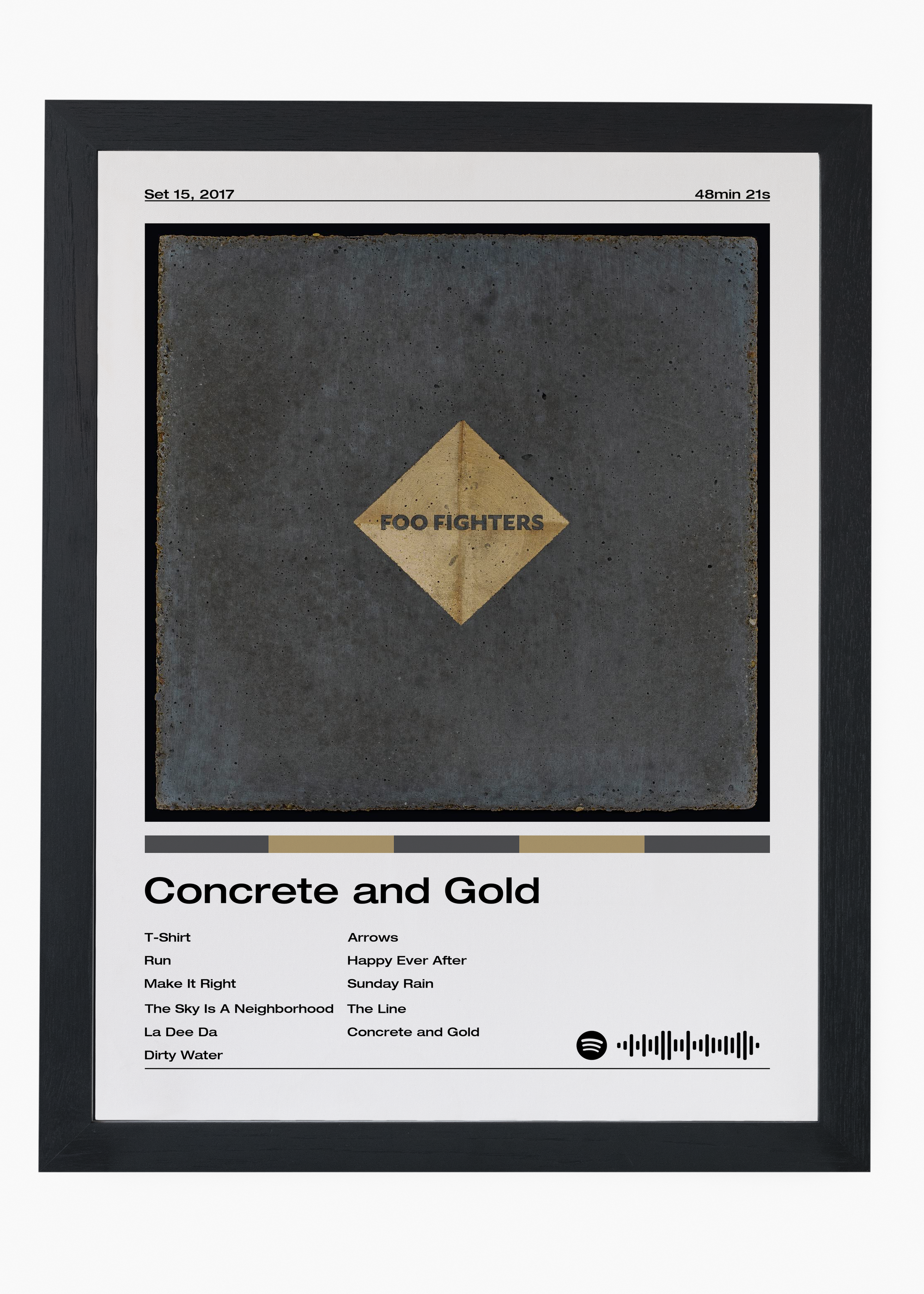Quadro Foo Fighters Concrete and Gold - 4