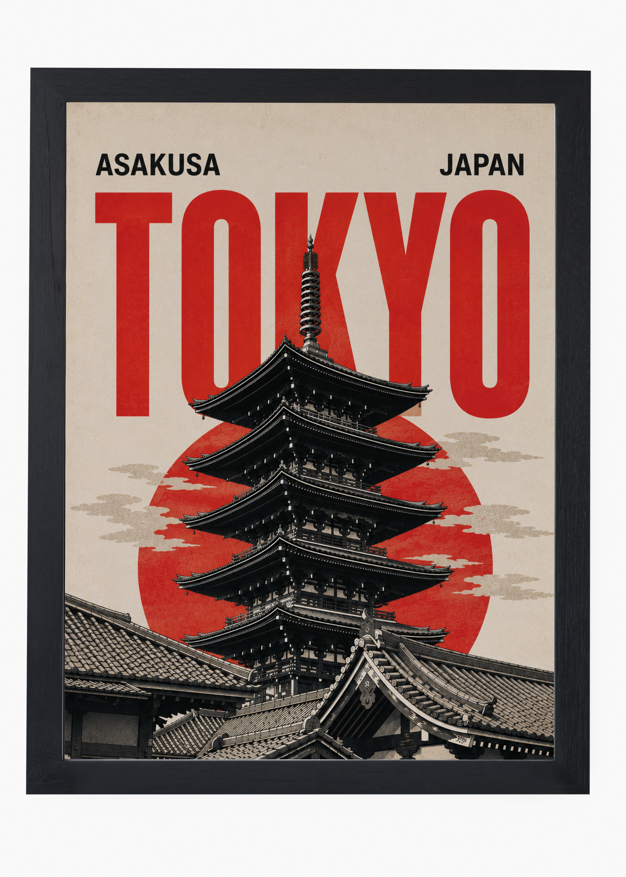 Quadro Japonês Asakusa Red - 4