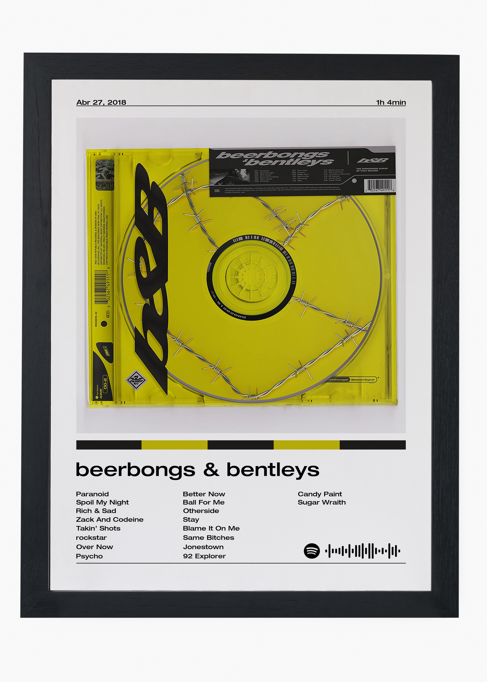 Quadro Post Malone Beerbongs & Bentleys - 4
