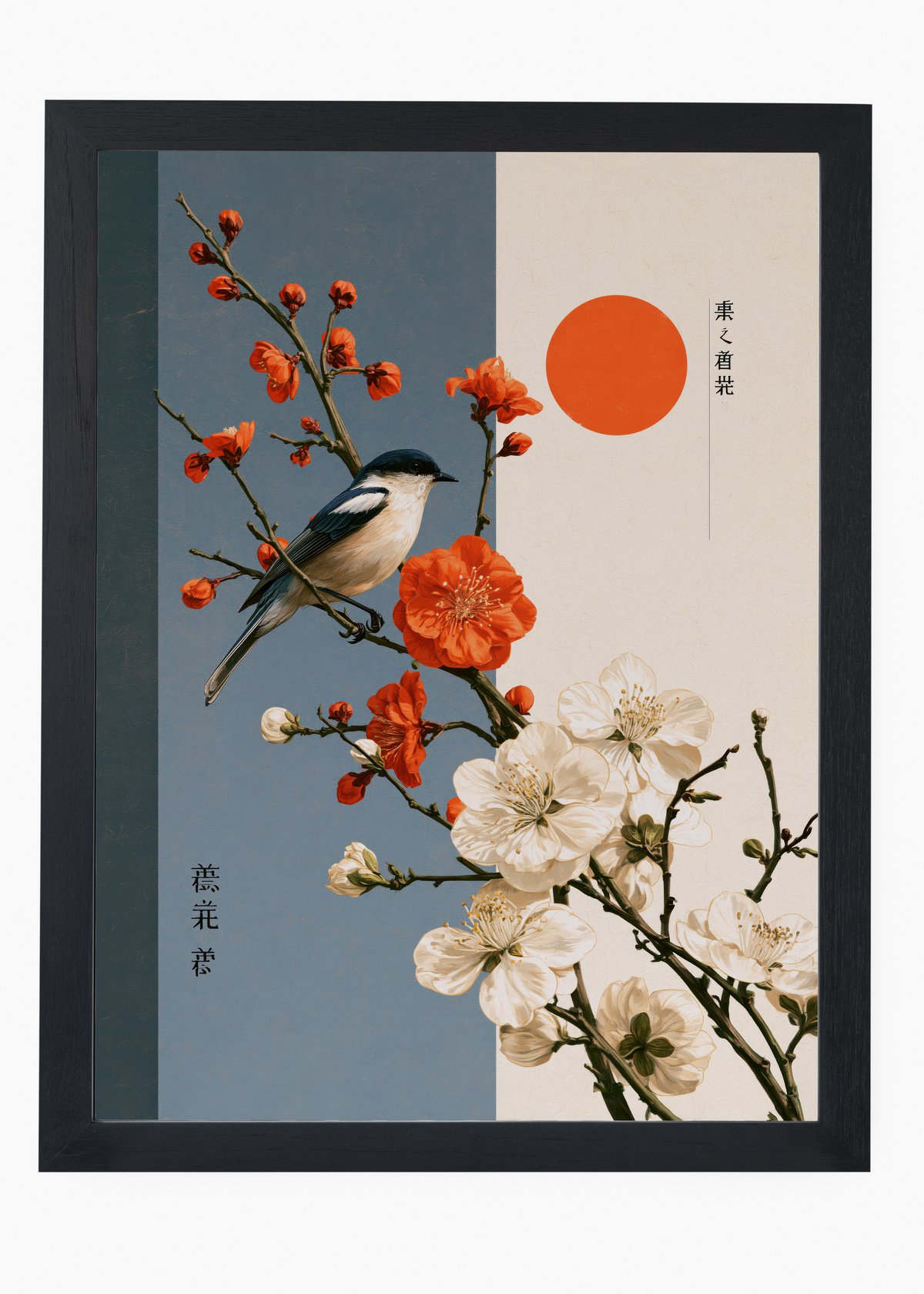 Quadro Japonês Bird & Blossoms - 4