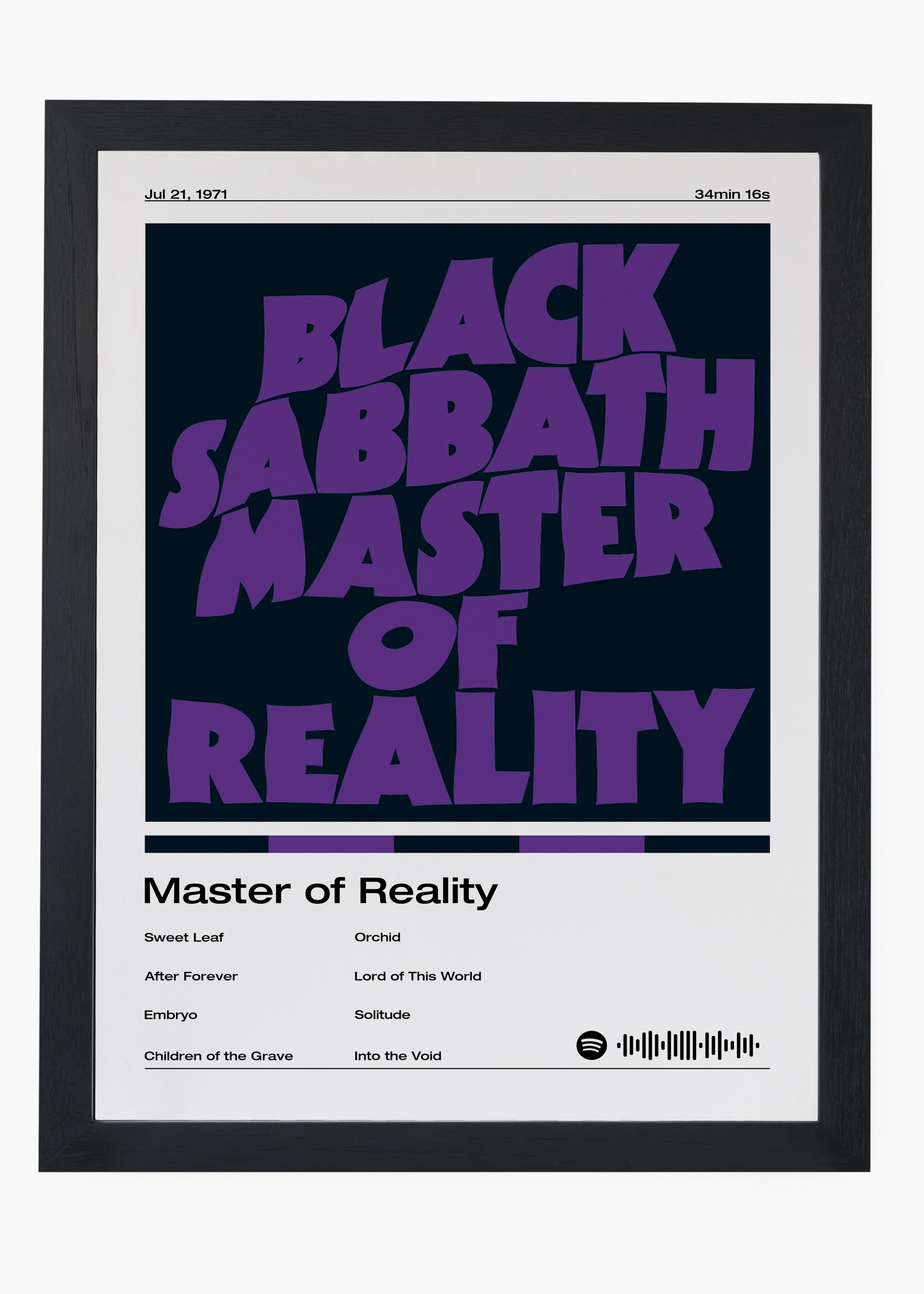 Quadro Black Sabbath Master of Reality - 4